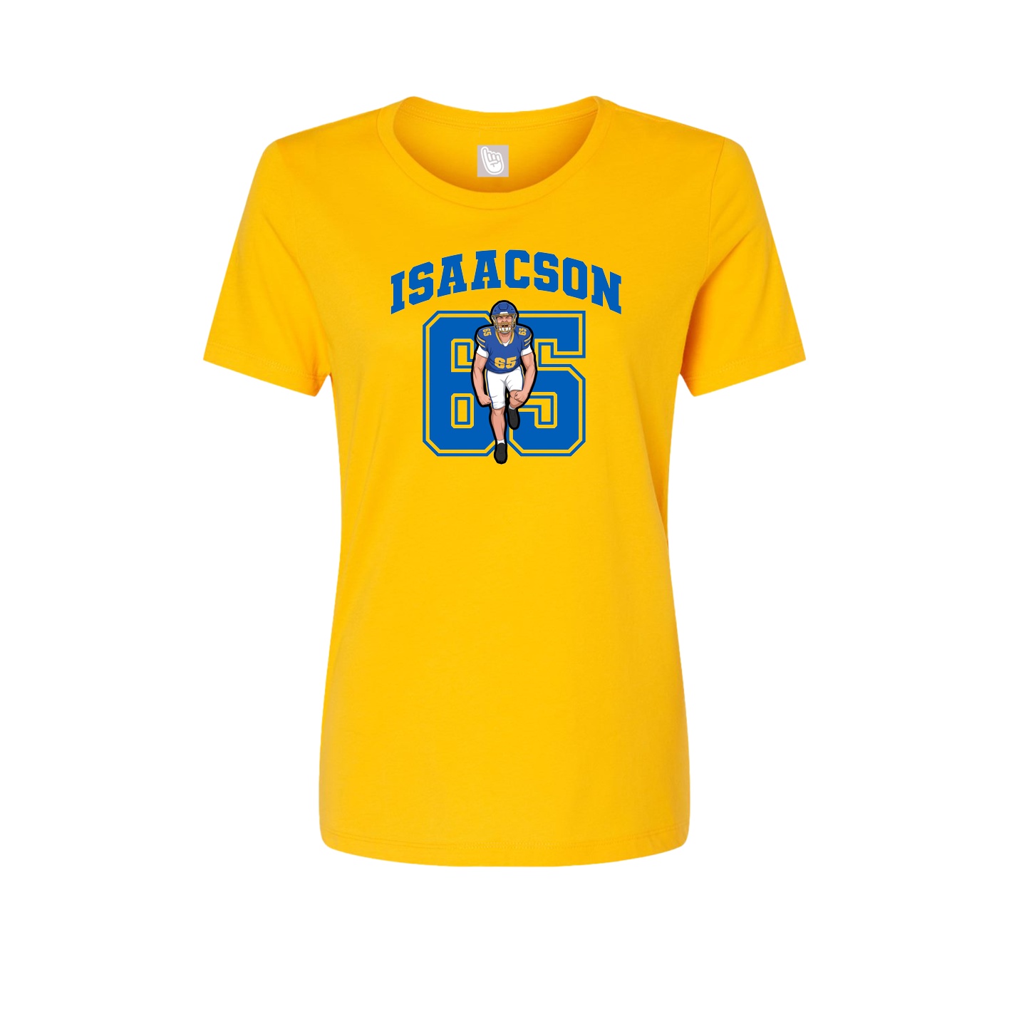 Fitted Women's Tee — Number in Gold