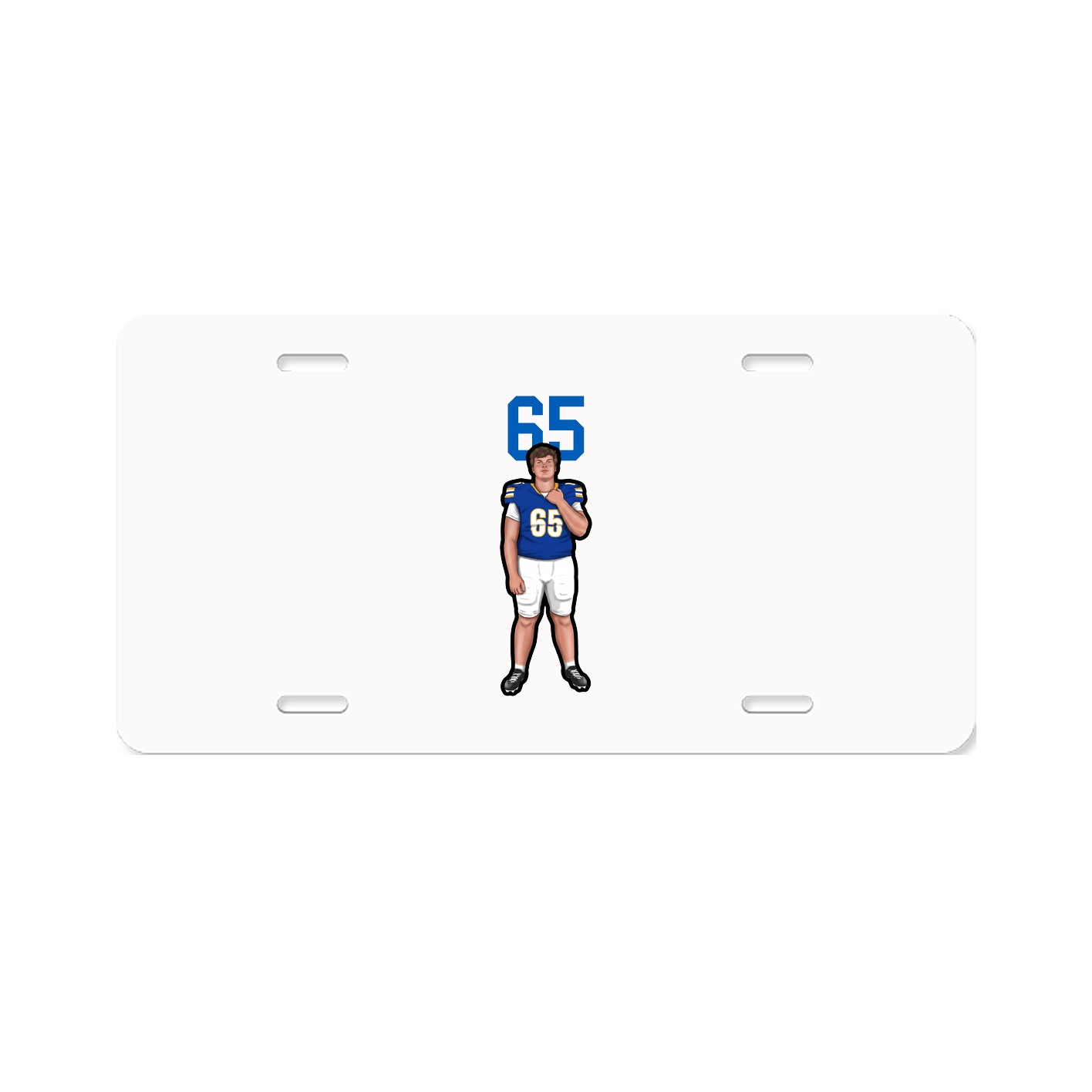 License Plate — Number Top in Classic