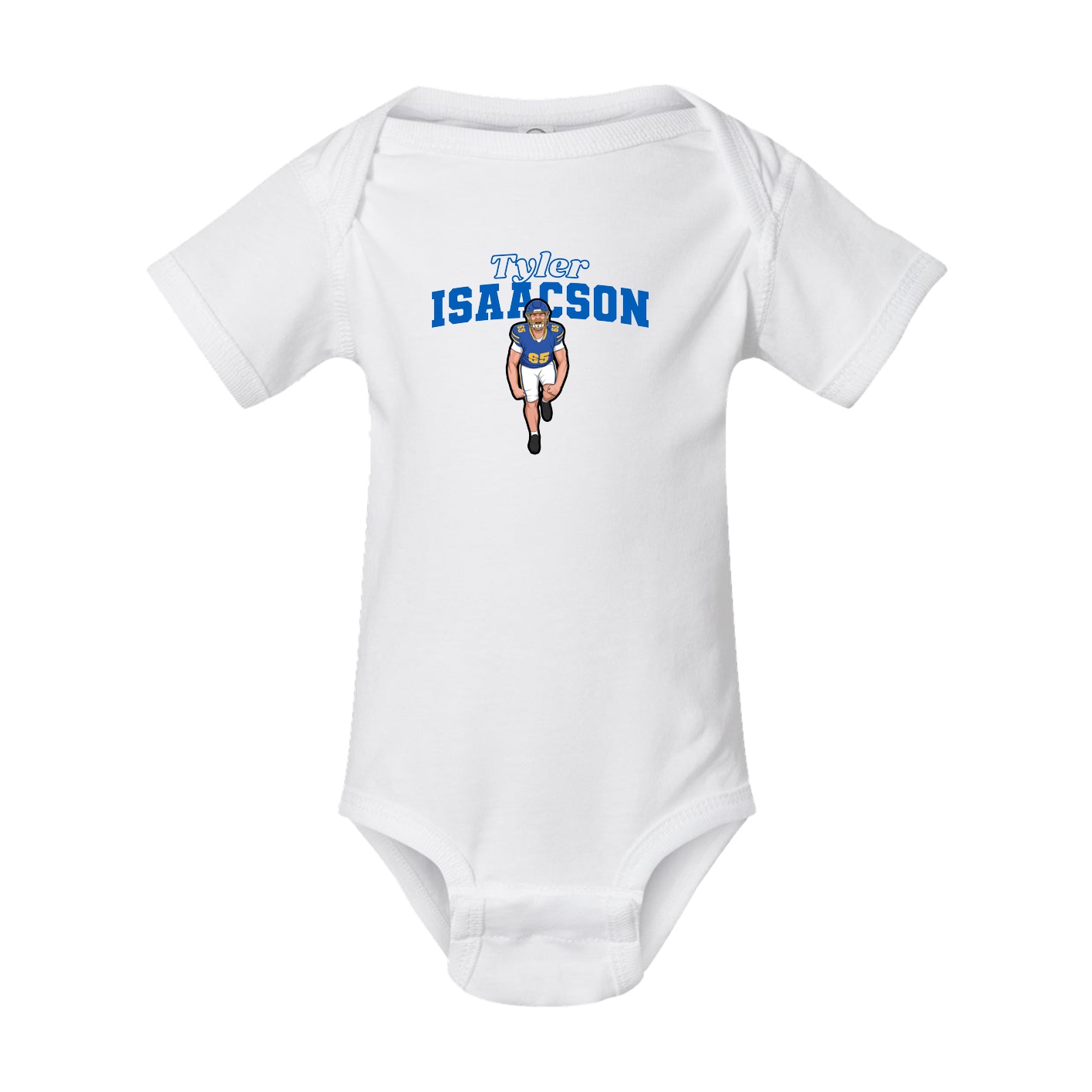 Baby Onesie — Name Arch in White