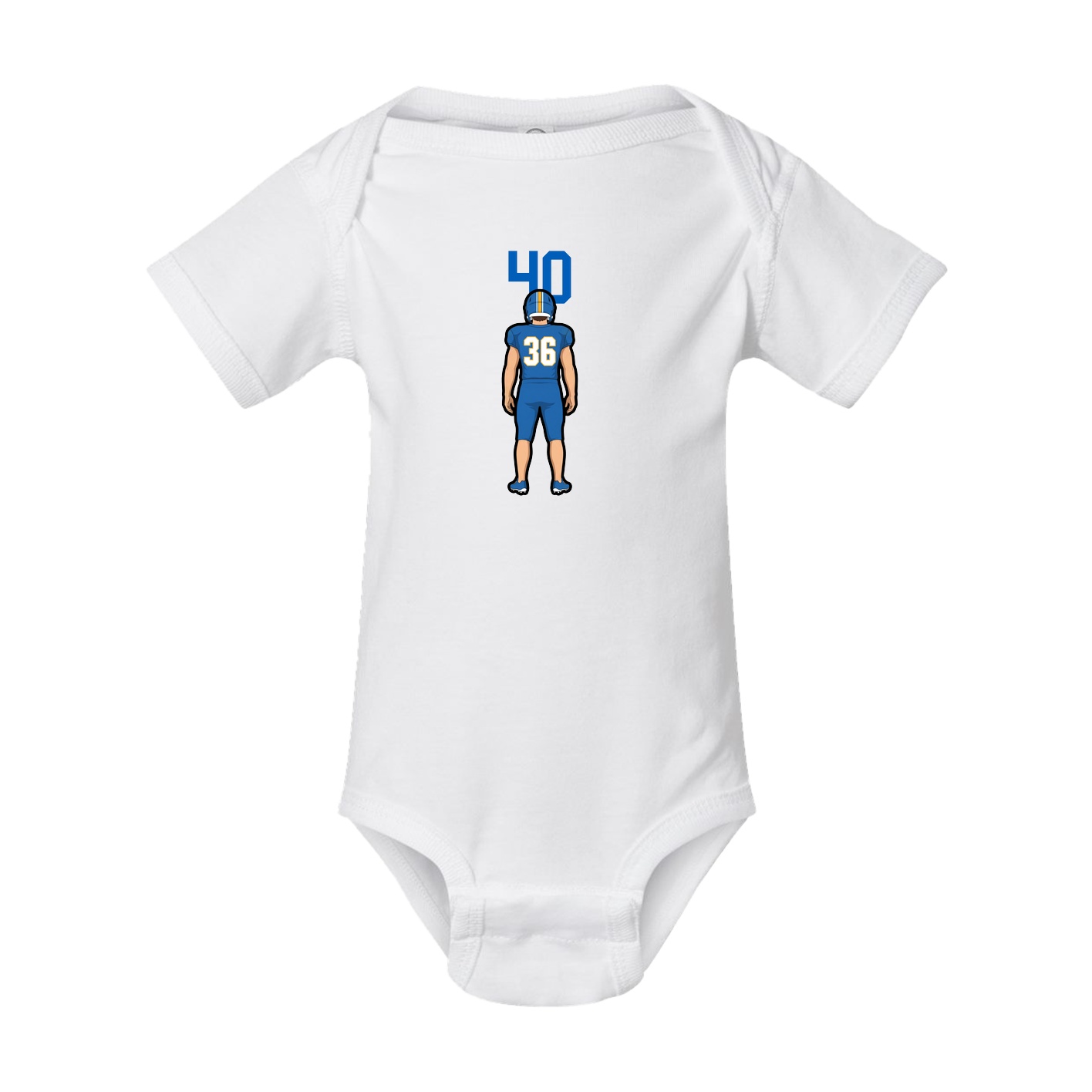 Baby Onesie — Number Top in White
