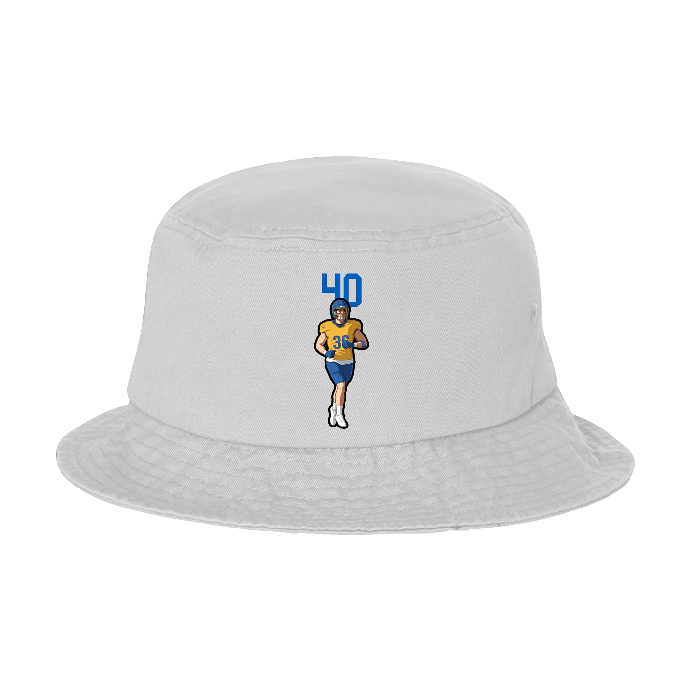 Bucket Cap — Number Top in White