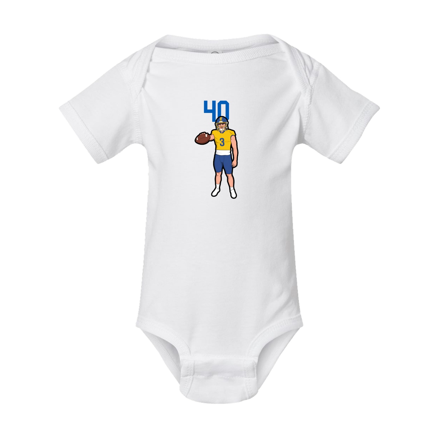 Baby Onesie — Number Top in White