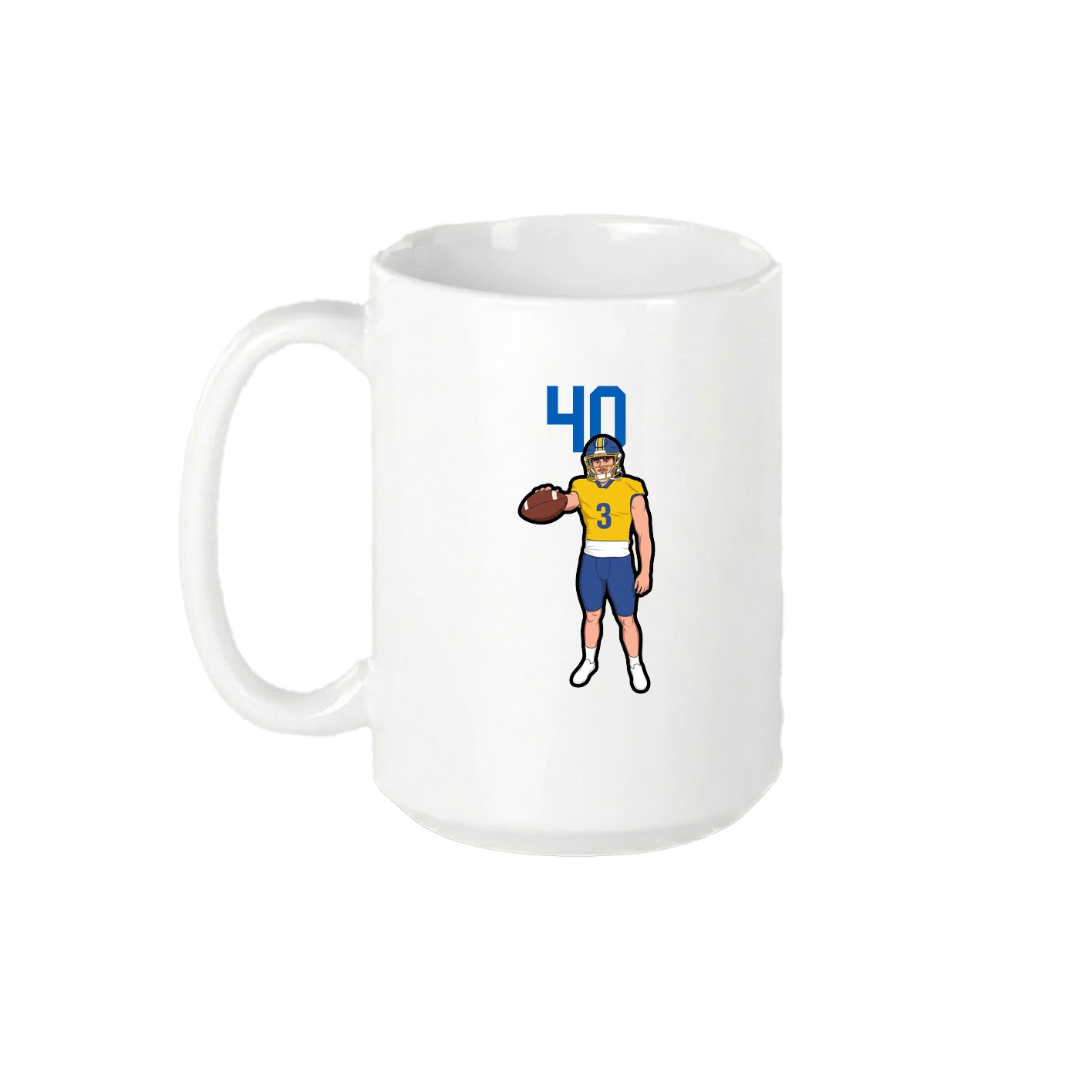 15oz Coffee Mug — Number Top in White