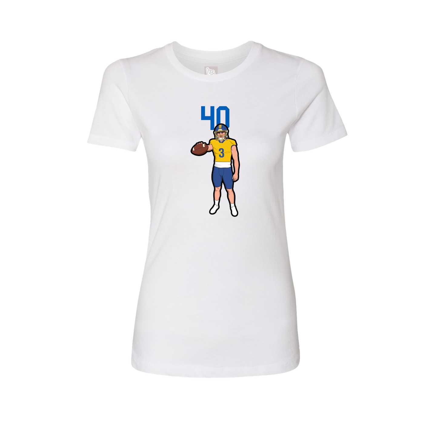 Fitted Women's Tee — Number Top in White