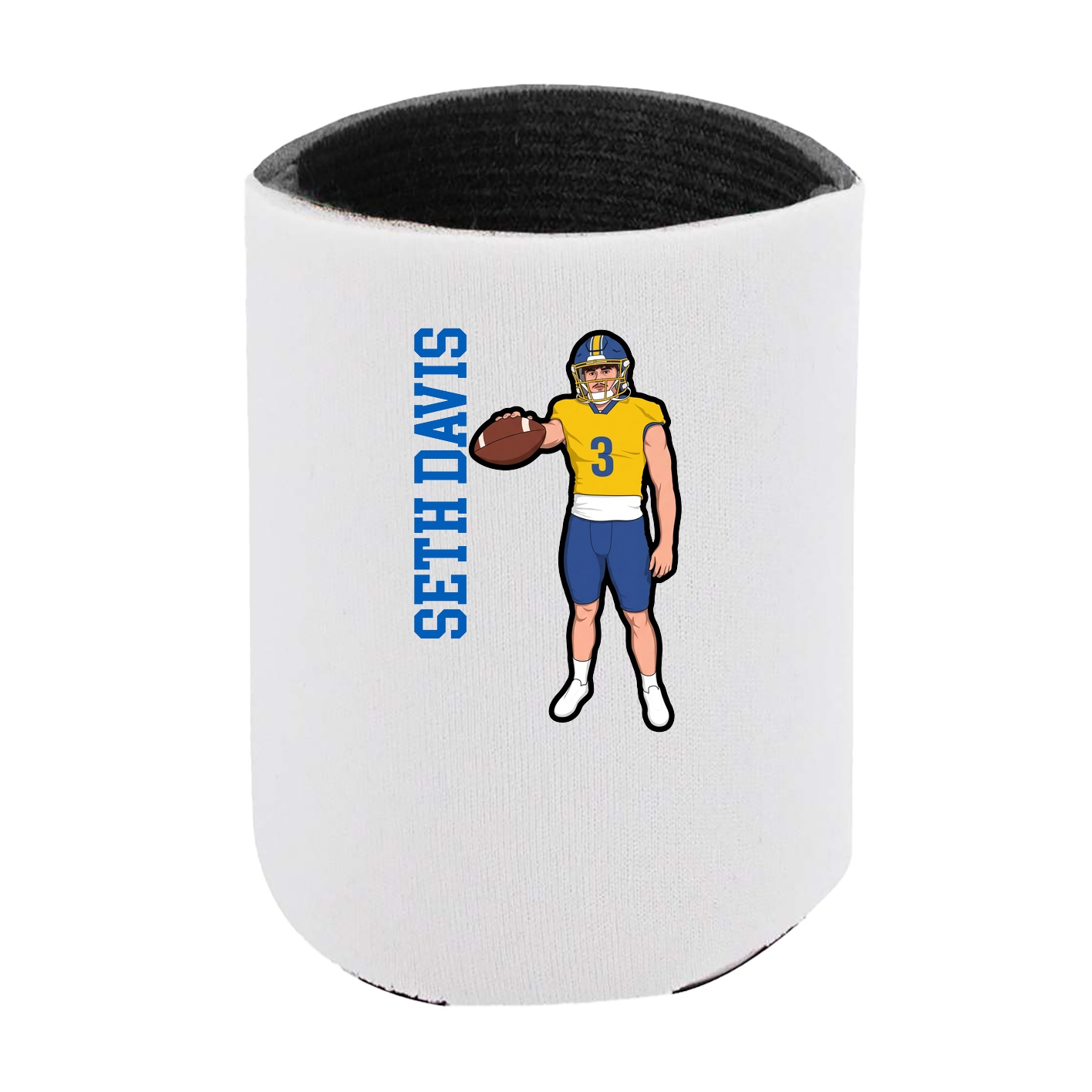 Can Holder — Name Vertical in White