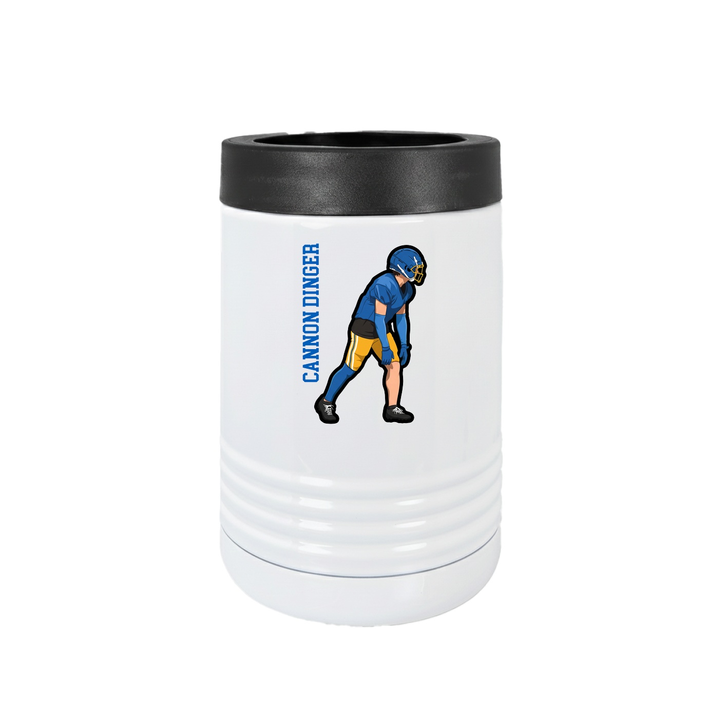 Beverage Holder — Name Vertical in White