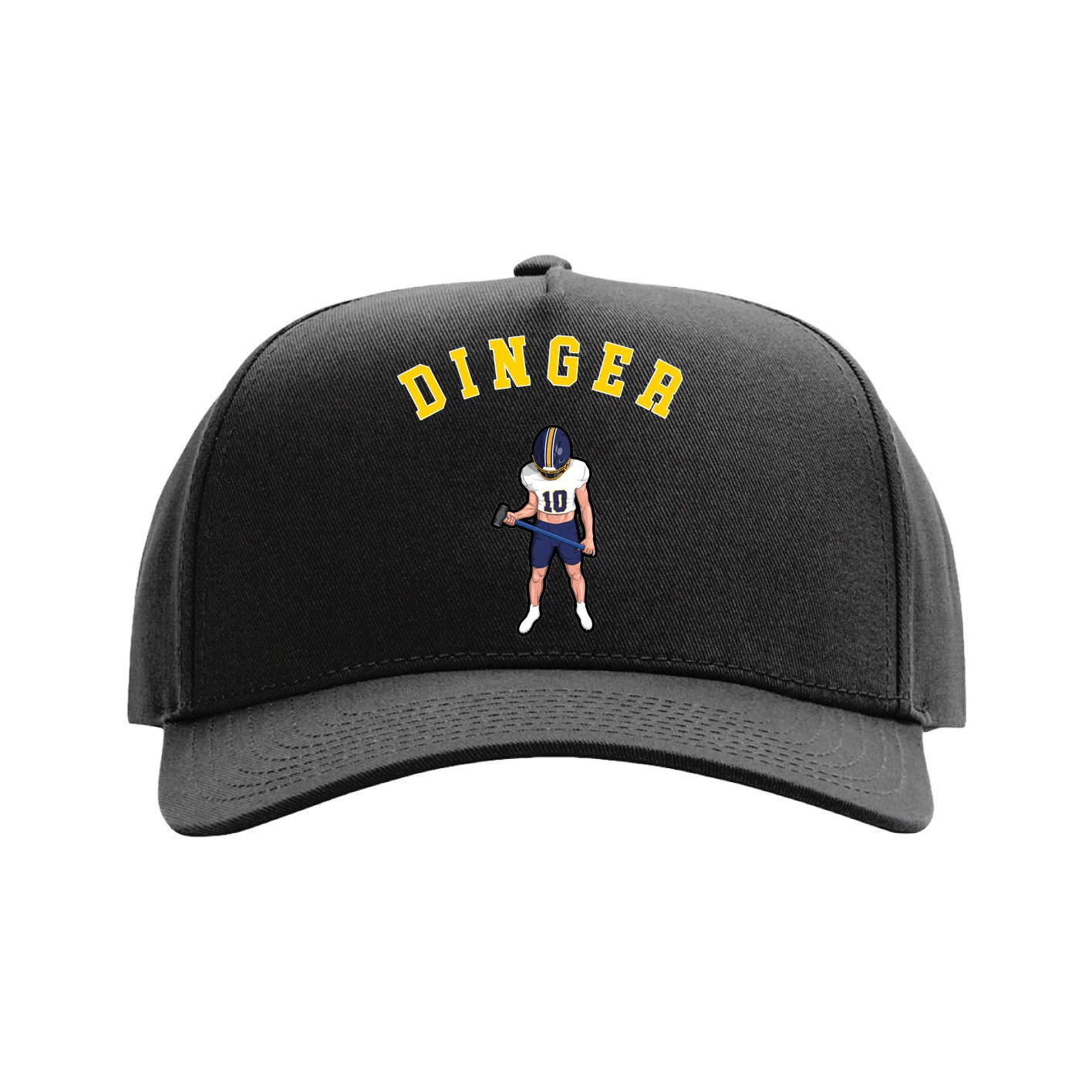 Full Fabric Five-Panel Champ Cap — Shirsey Arch in Black