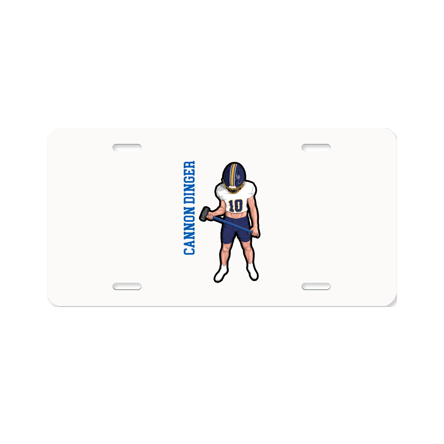 License Plate — Name Vertical in Classic