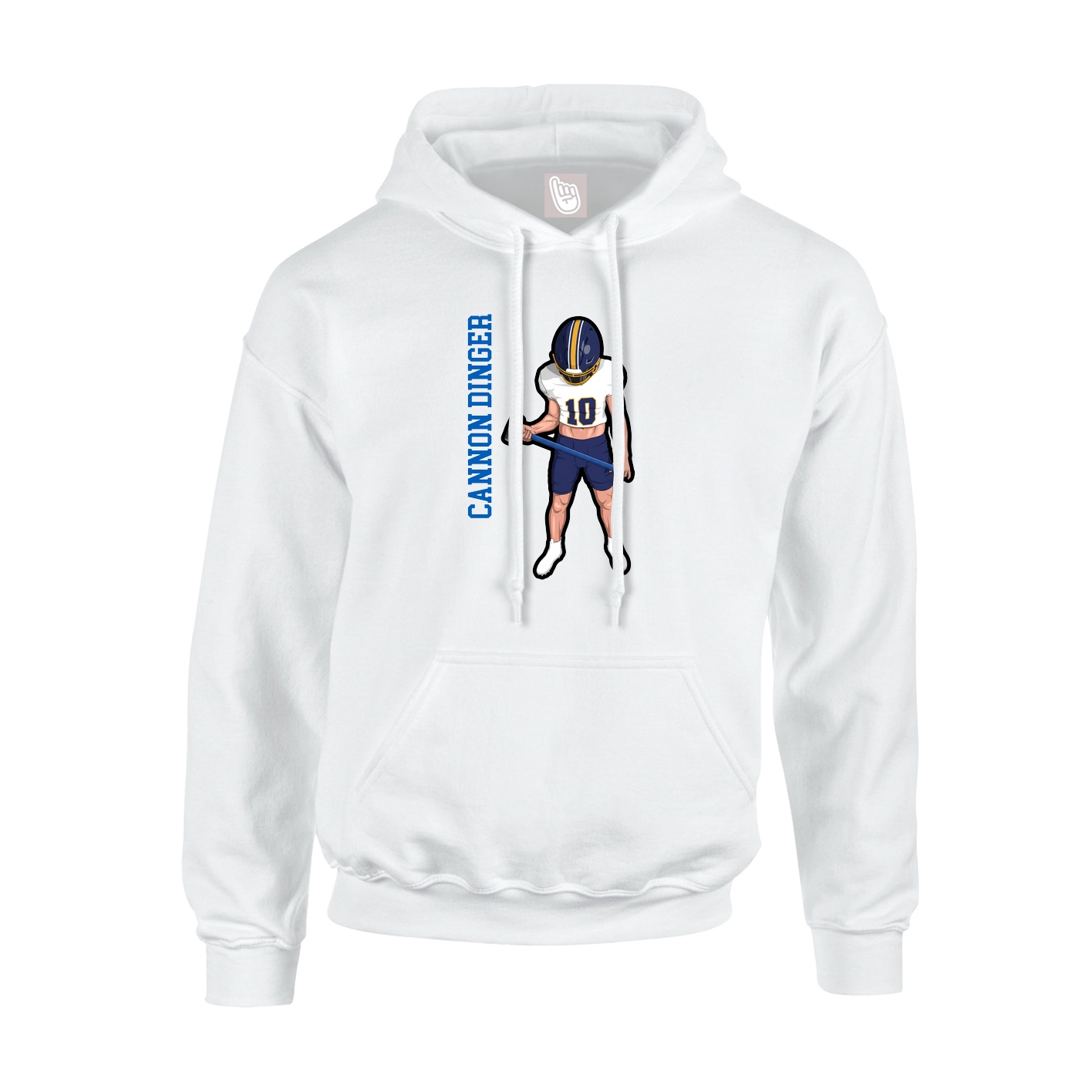 Hoodie — Name Vertical in White
