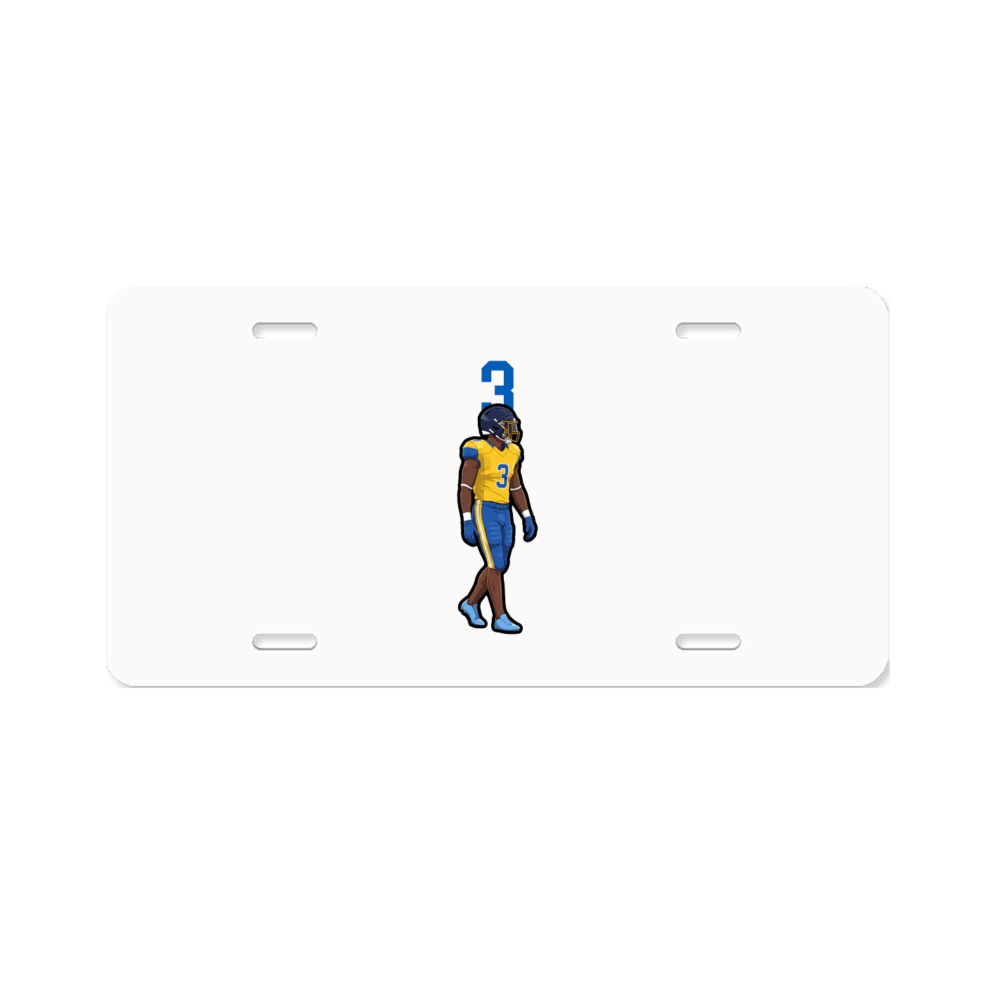License Plate — Number Top in Classic