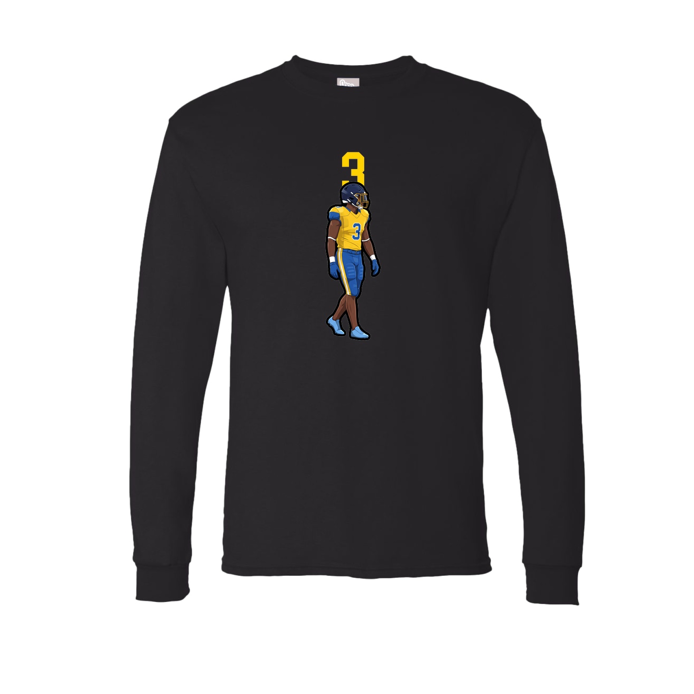 Long Sleeve Tee — Number Top in Black