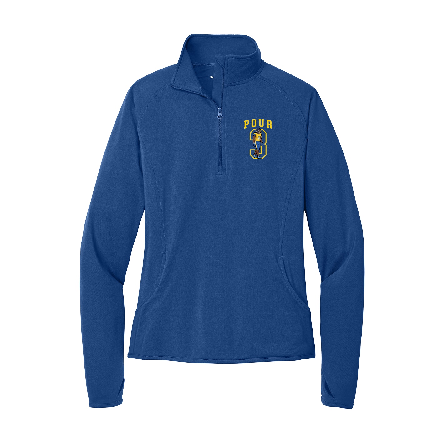 Women's Q-Zip Pullover — Shirsey in Royal