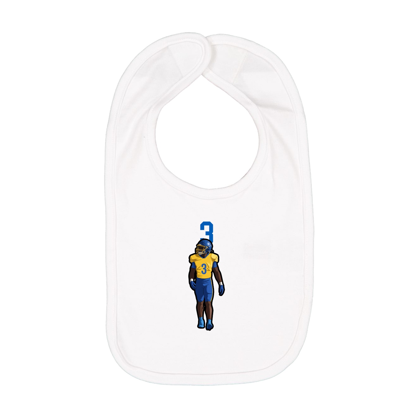 Infant Bib — Number Top in White