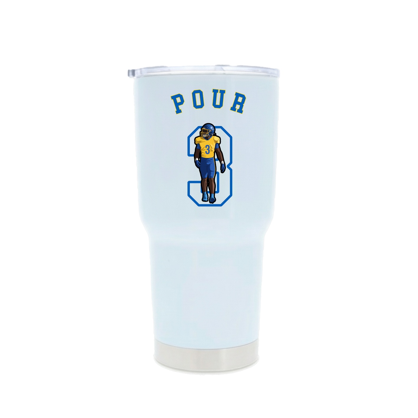 30oz Stainless Steel Tumbler — Shirsey Arch in White
