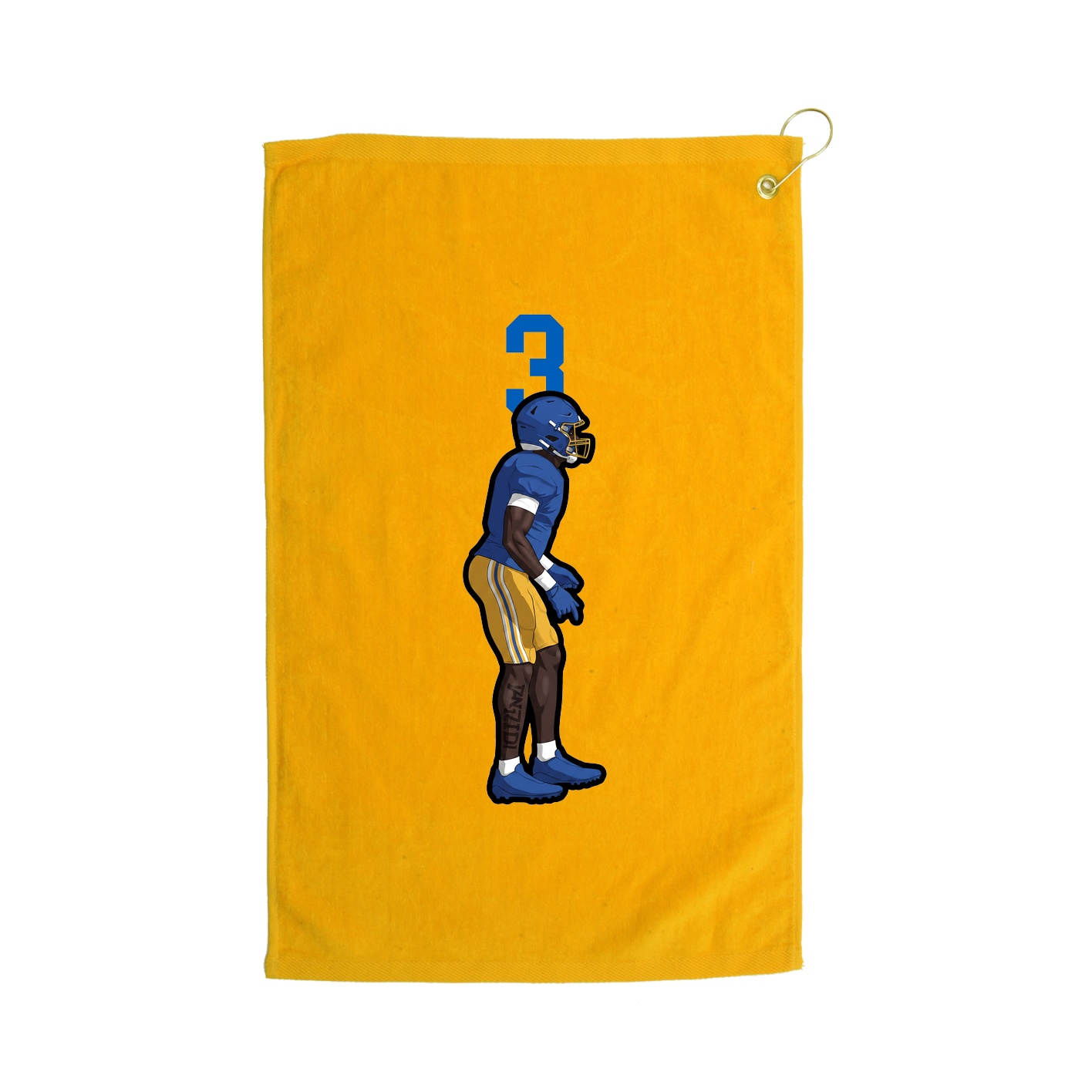 Golf Towel — Number Top in Gold