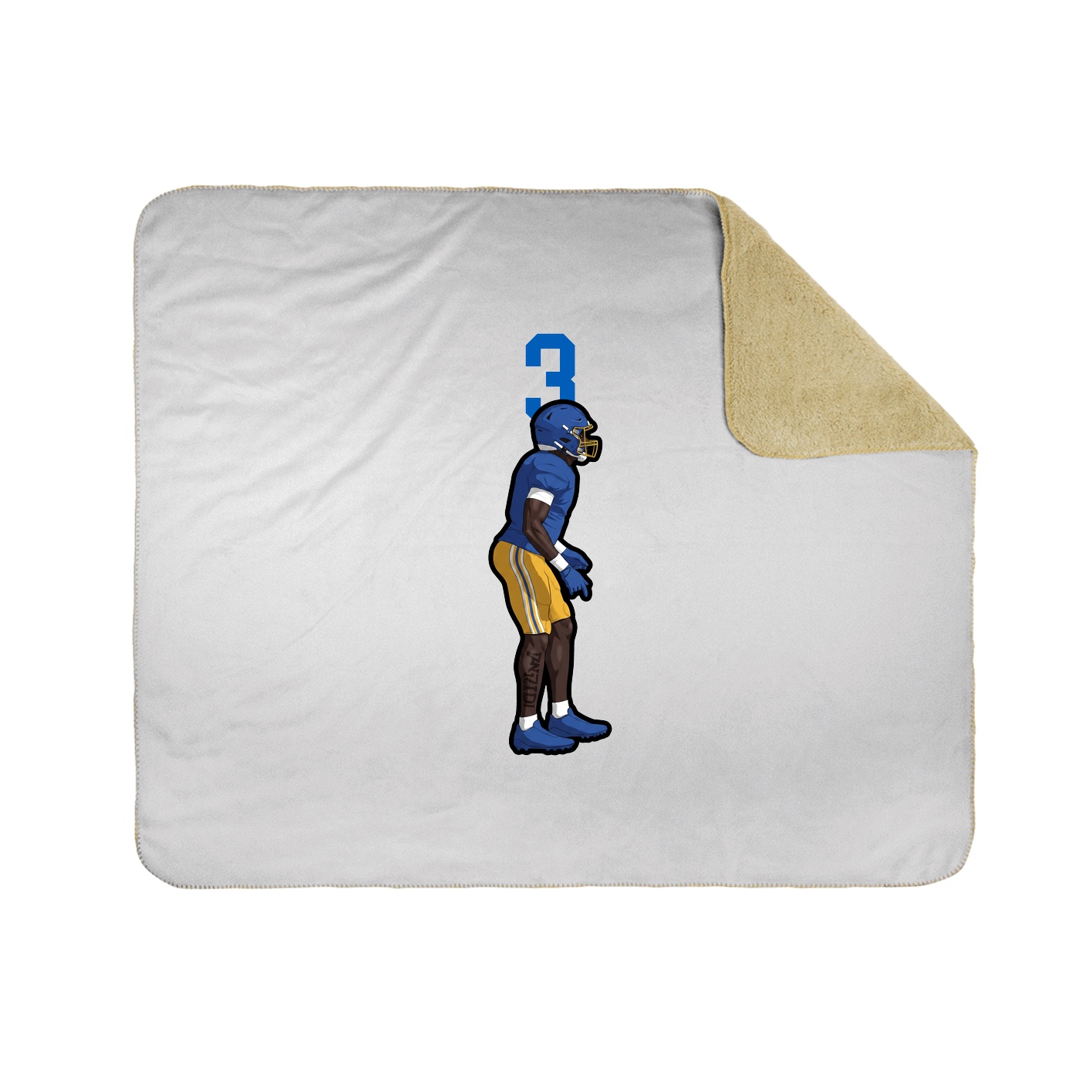 Throw Blanket — Number Top in White