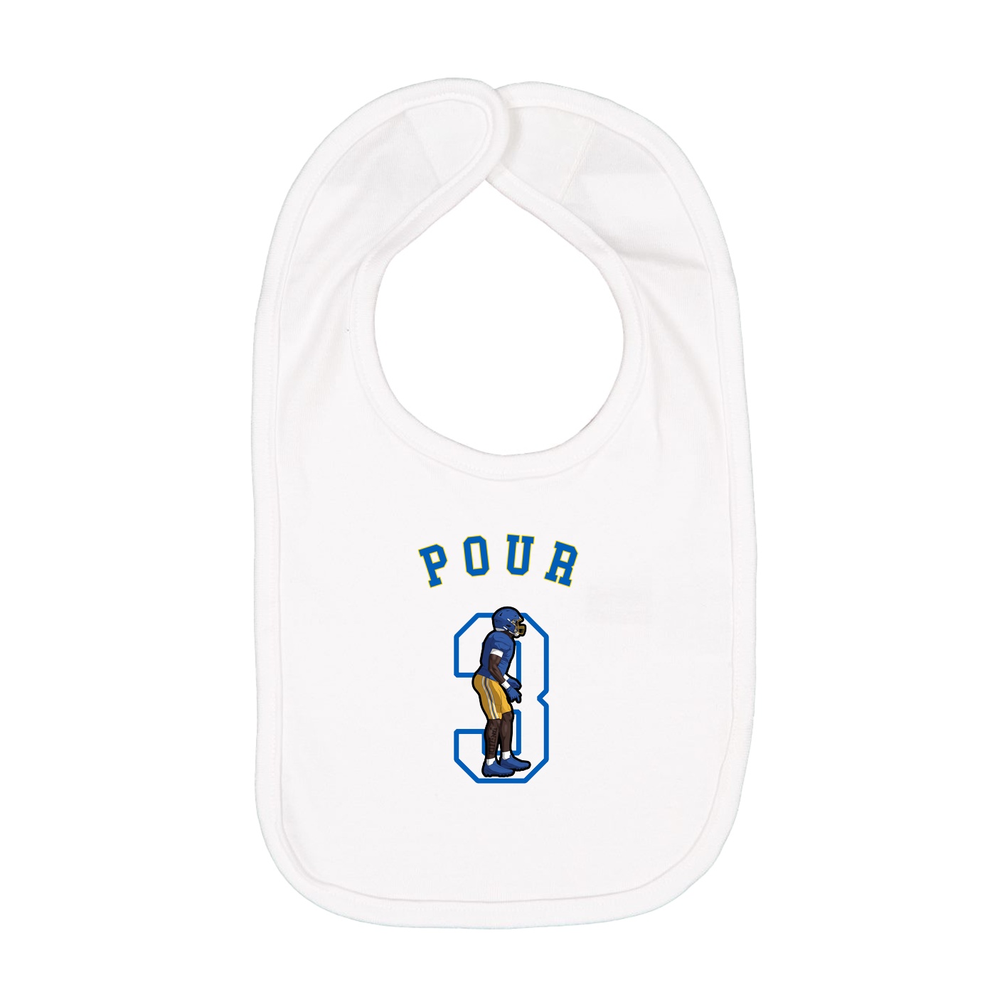 Infant Bib — Shirsey Arch in White