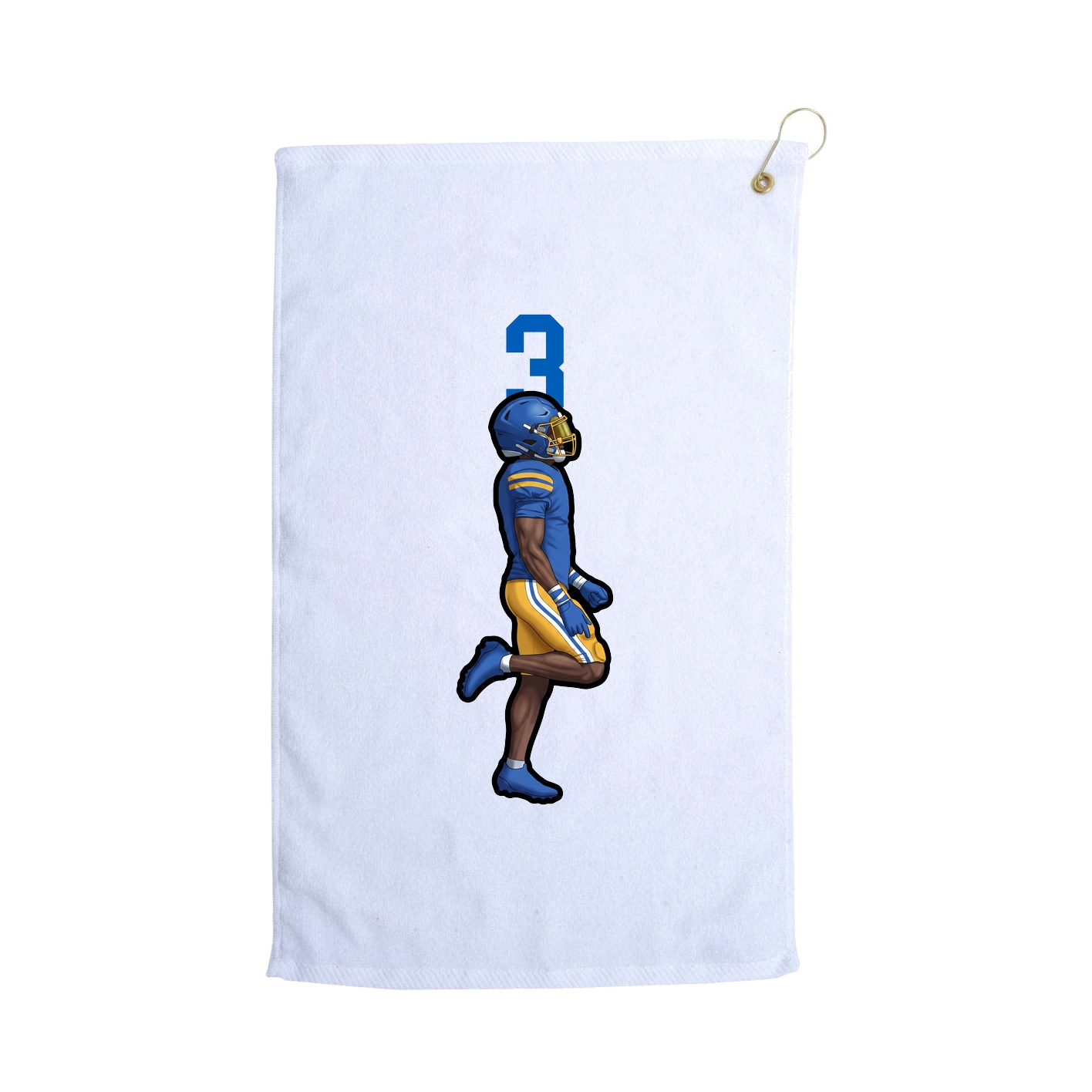 Golf Towel — Number Top in White