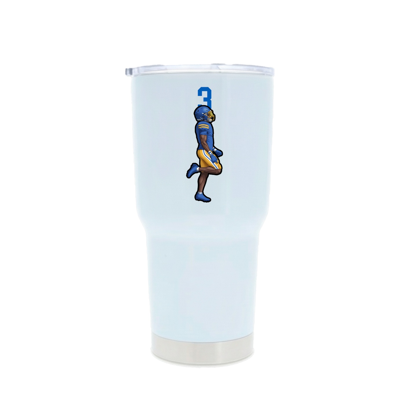30oz Stainless Steel Tumbler — Number Top in White