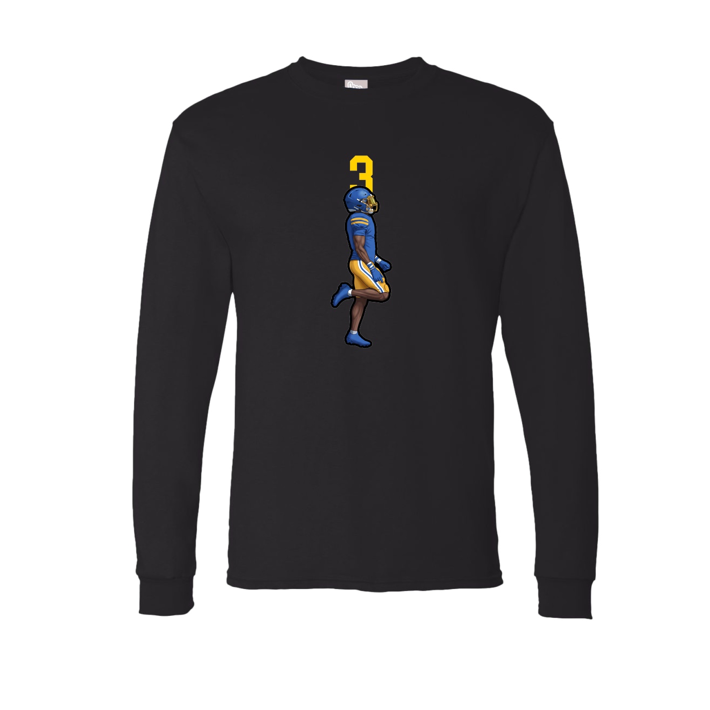 Long Sleeve Tee — Number Top in Black