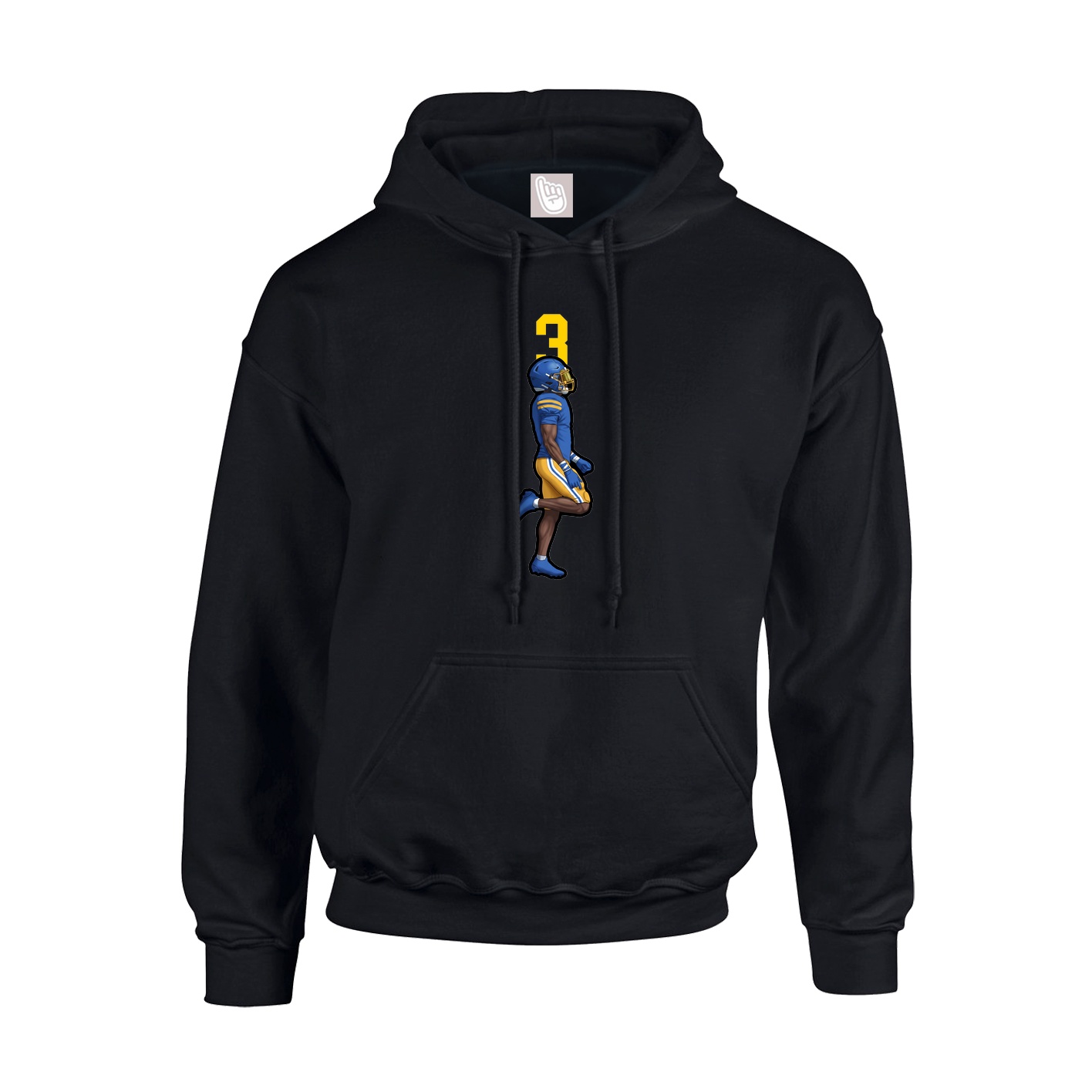 Youth Hoodie — Number Top in Black