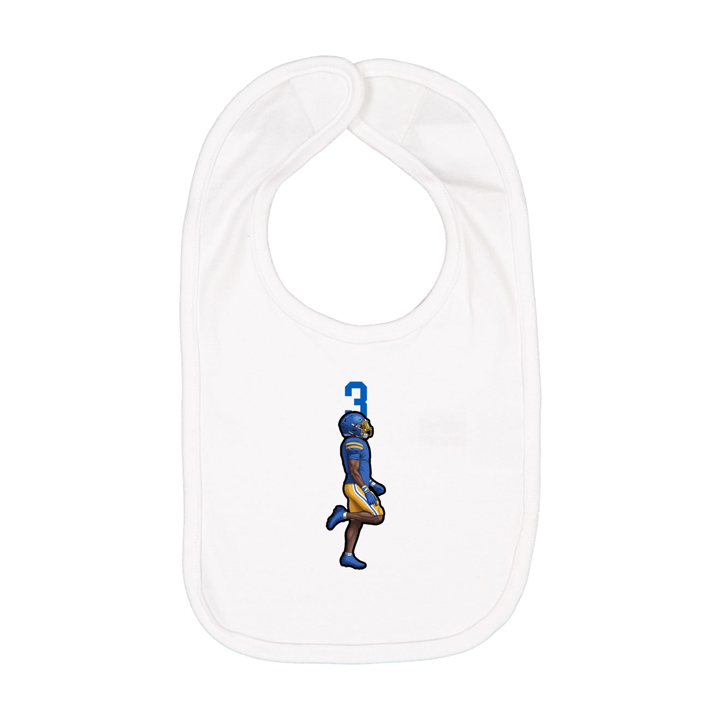 Infant Bib — Number Top in White