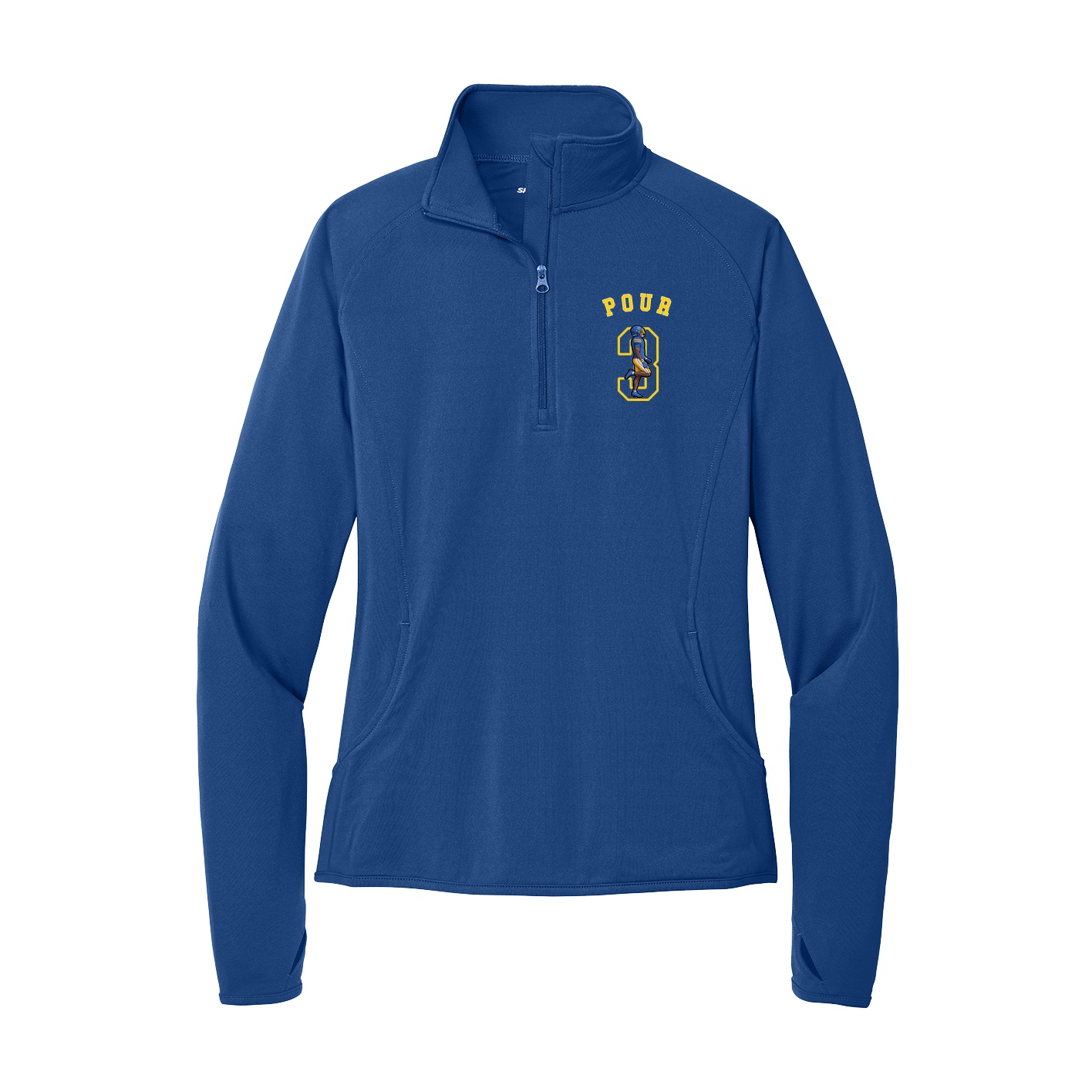 Women's Q-Zip Pullover — Shirsey Arch in Royal