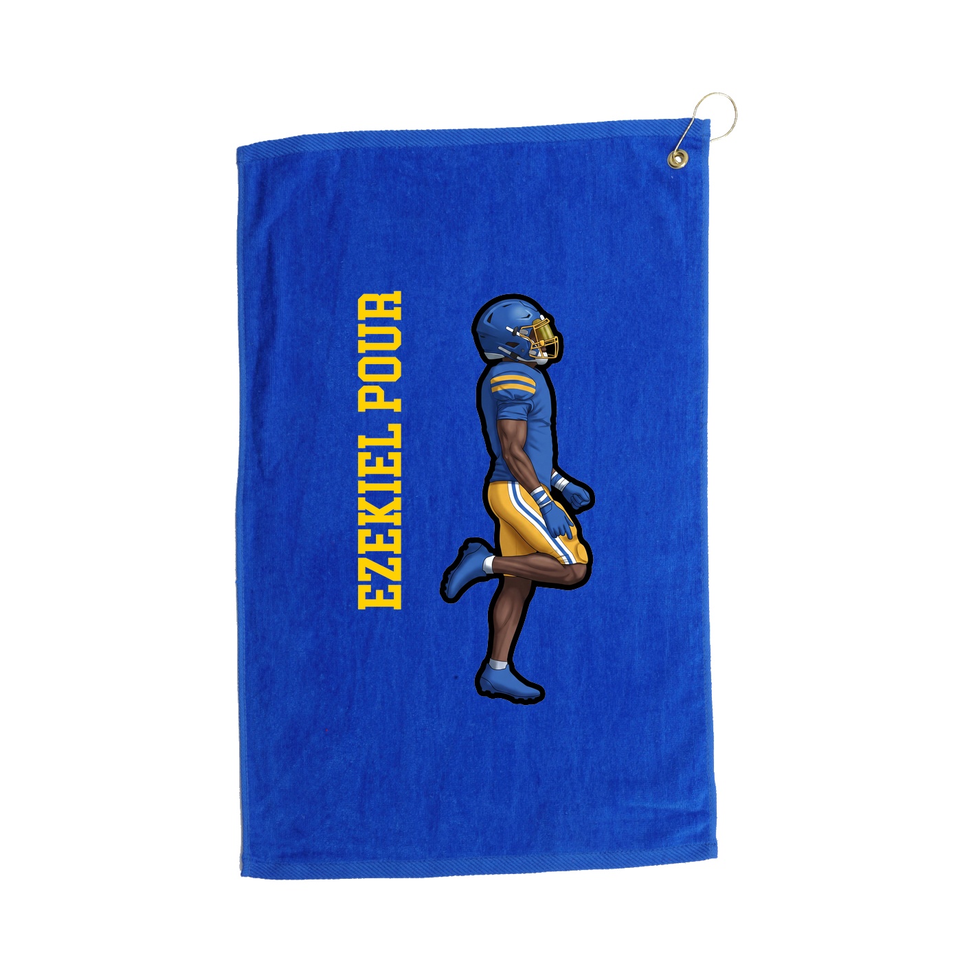 Golf Towel — Name Vertical in Royal