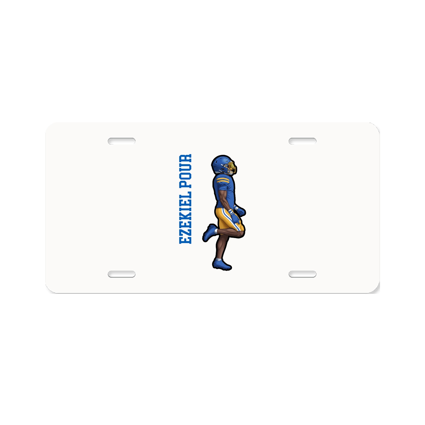 License Plate — Name Vertical in Classic