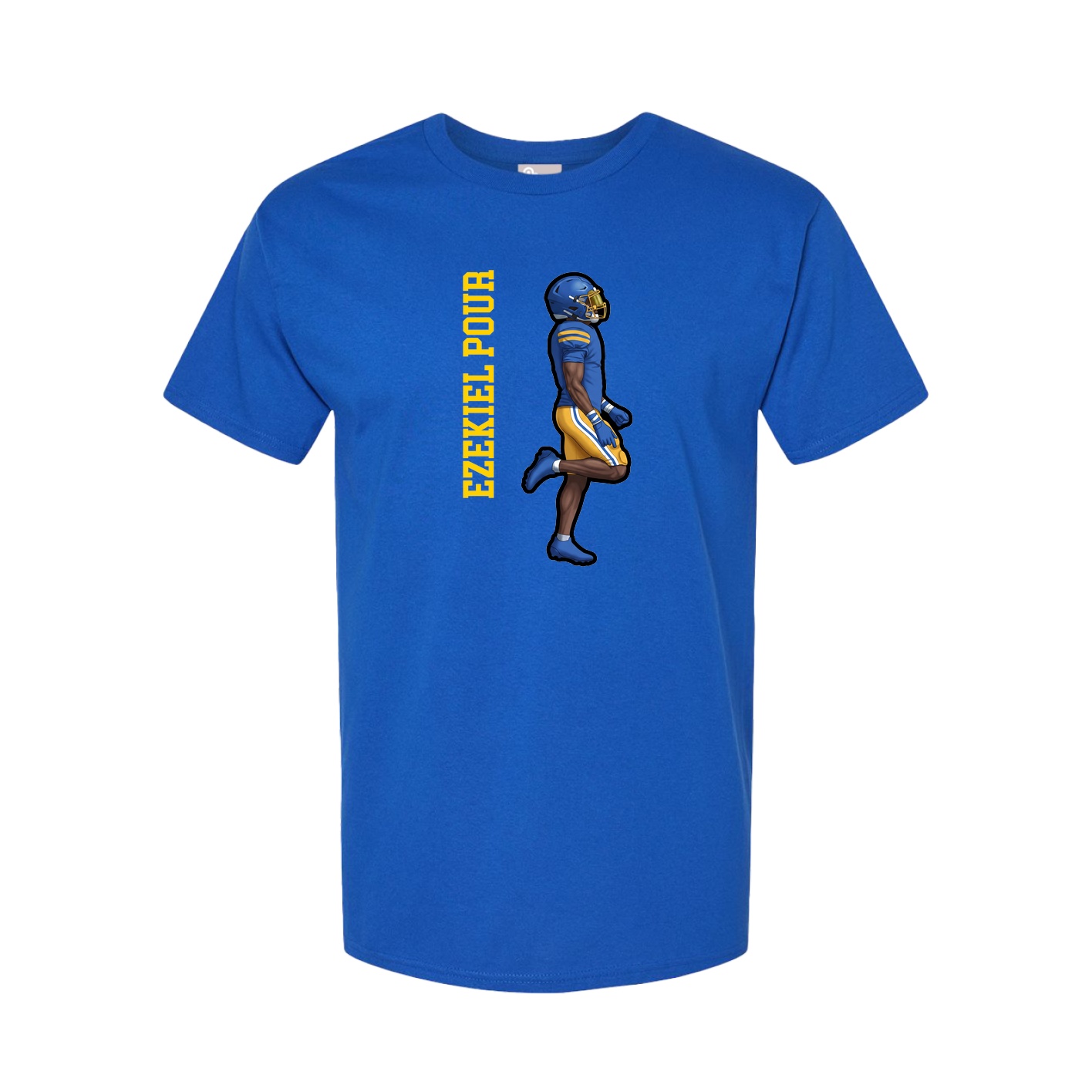 Youth Tee — Name Vertical in Royal