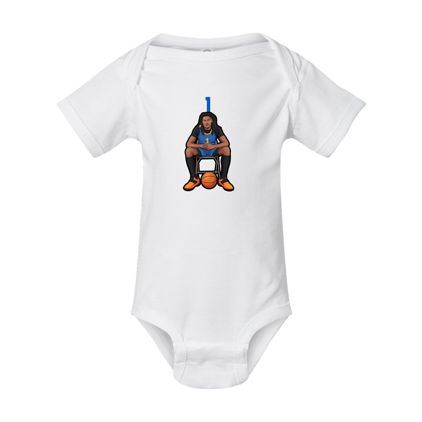 Baby Onesie — Number Top in White