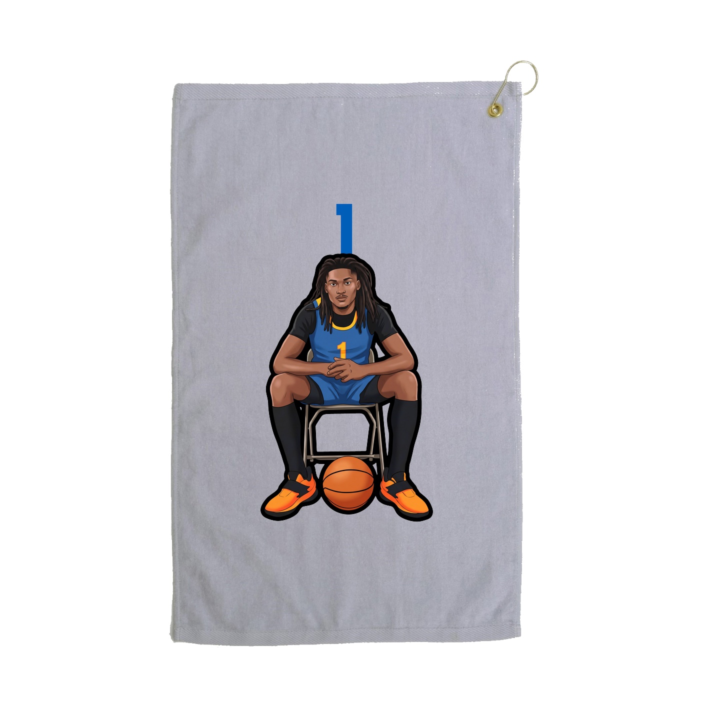 Golf Towel — Number Top in Grey