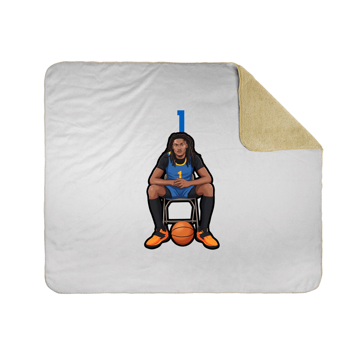 Throw Blanket — Number Top in White
