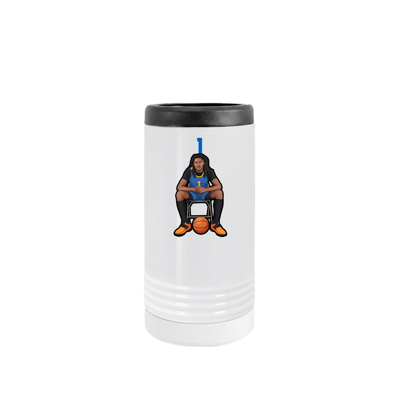 Slim Beverage Holder — Number Top in White