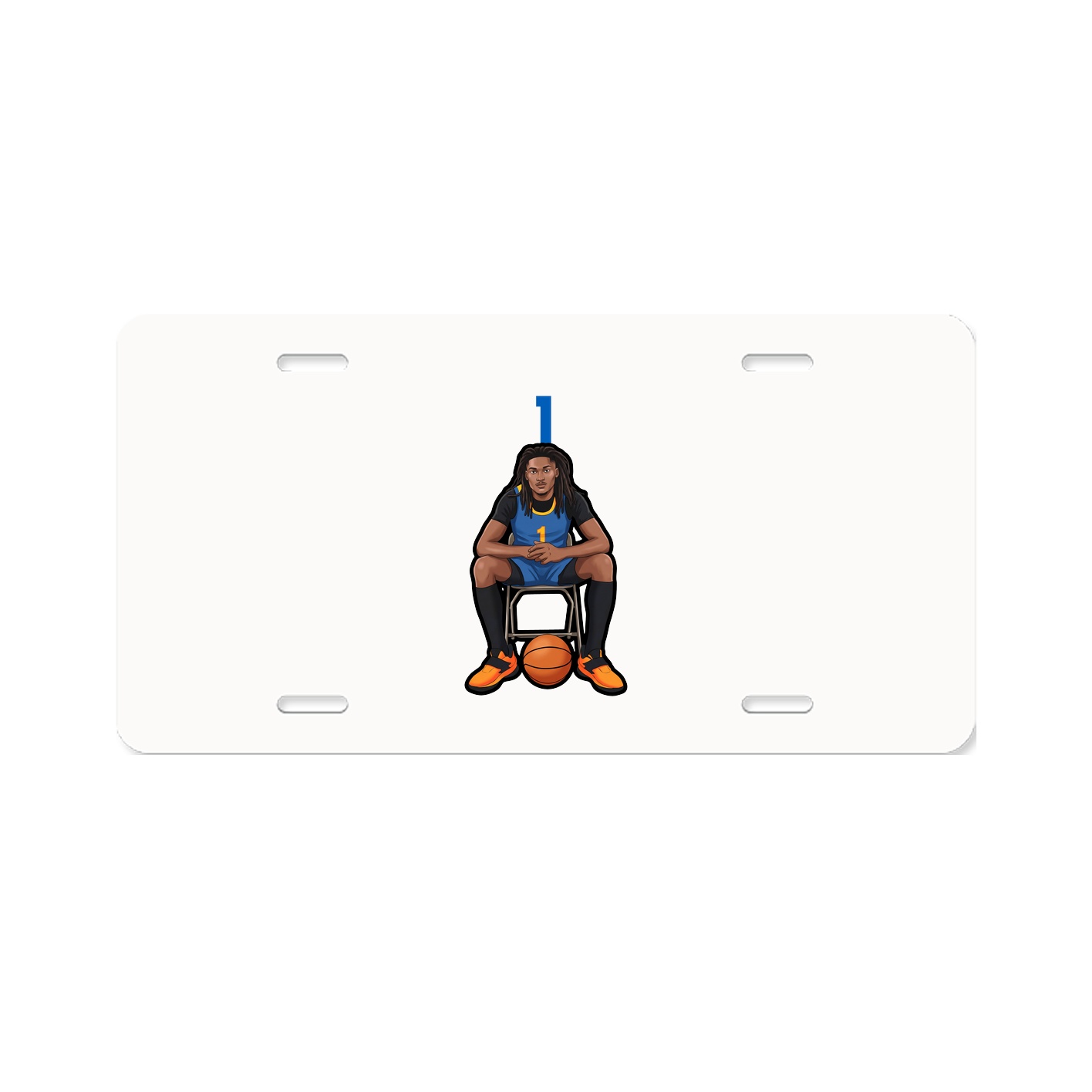 License Plate — Number Top in Classic