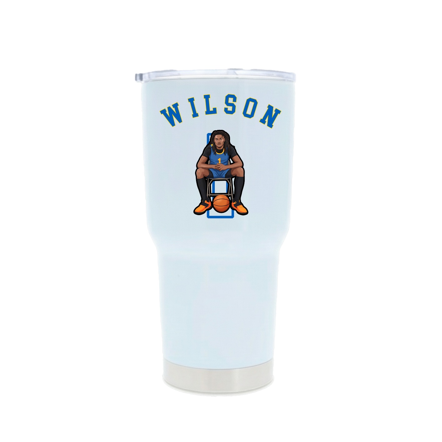30oz Stainless Steel Tumbler — Shirsey Arch in White