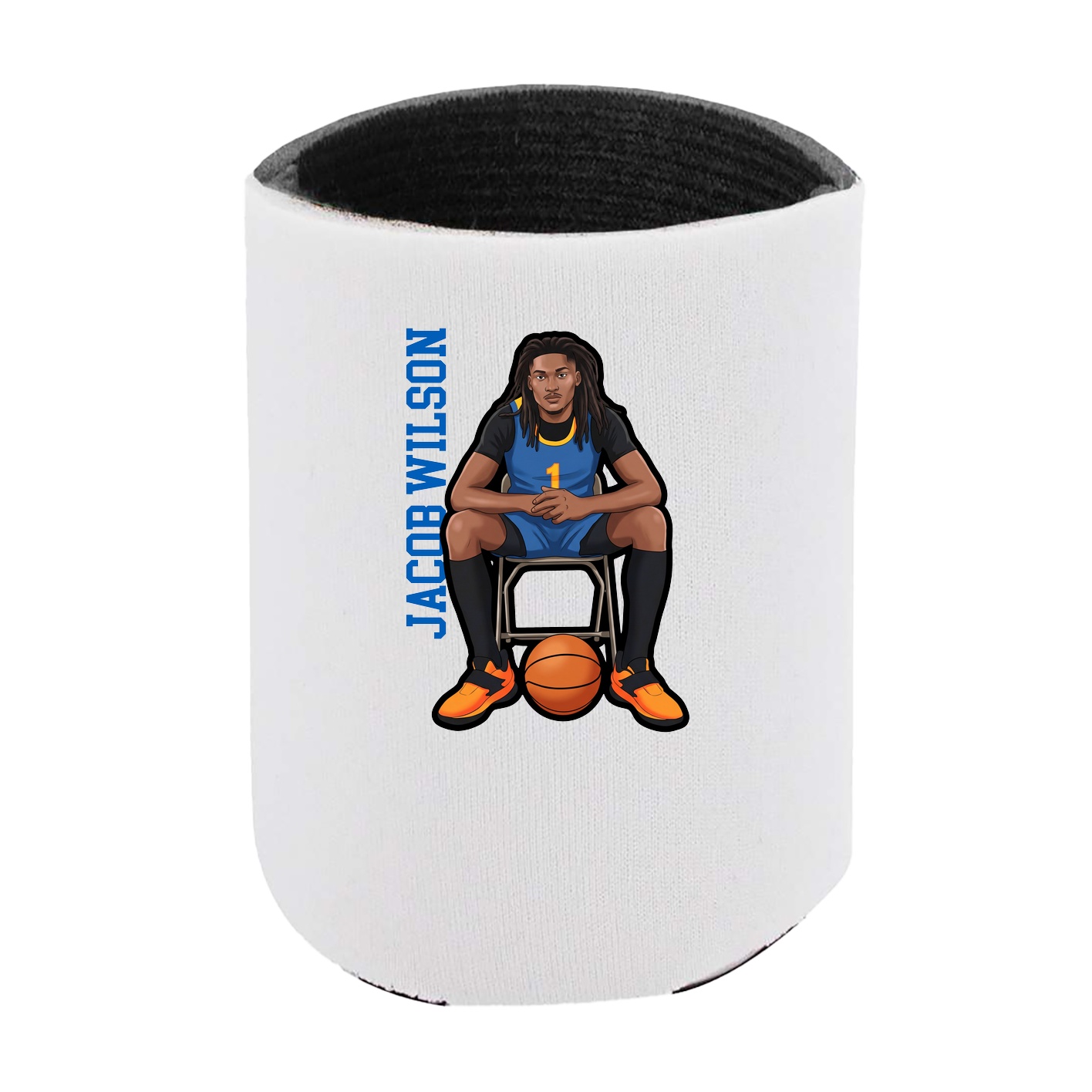 Can Holder — Name Vertical in White