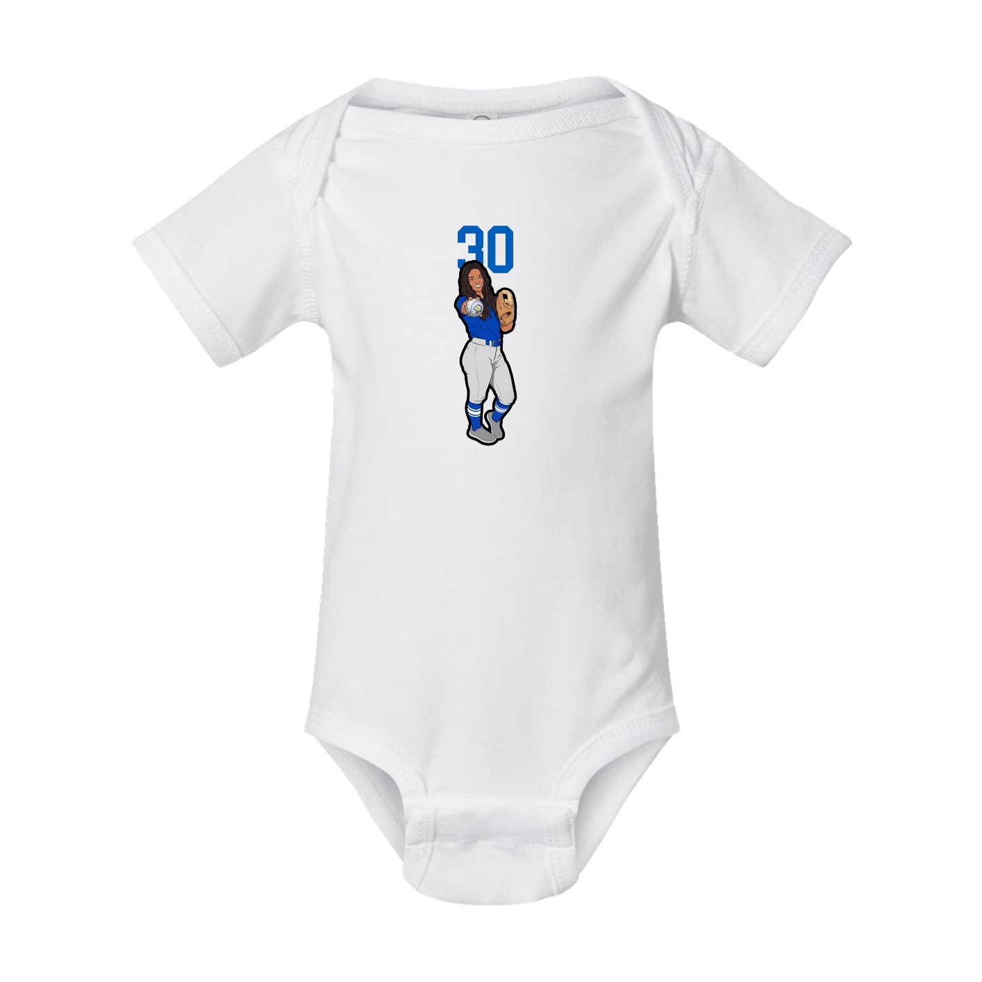 Baby Onesie — Number Top in White