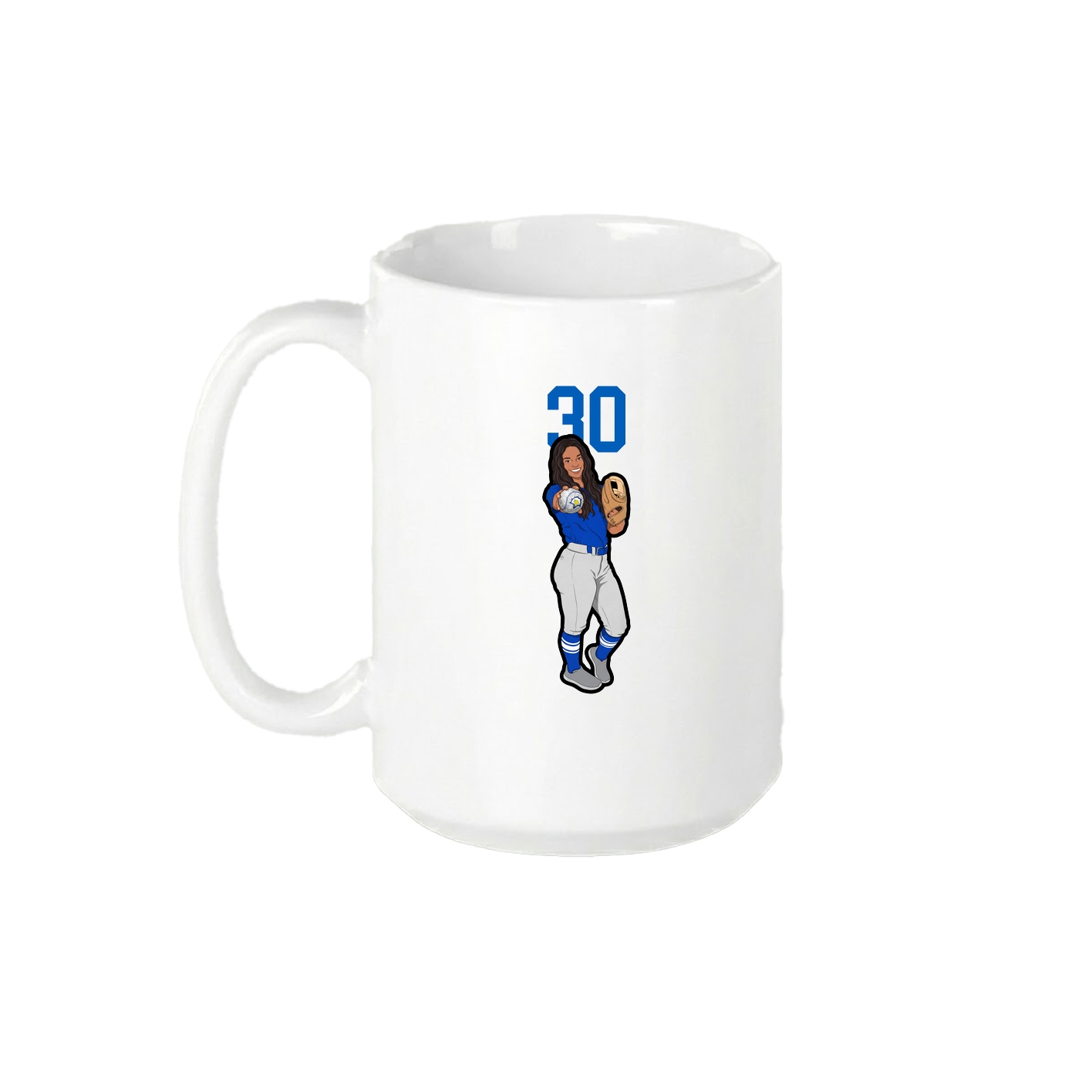 15oz Coffee Mug — Number Top in White
