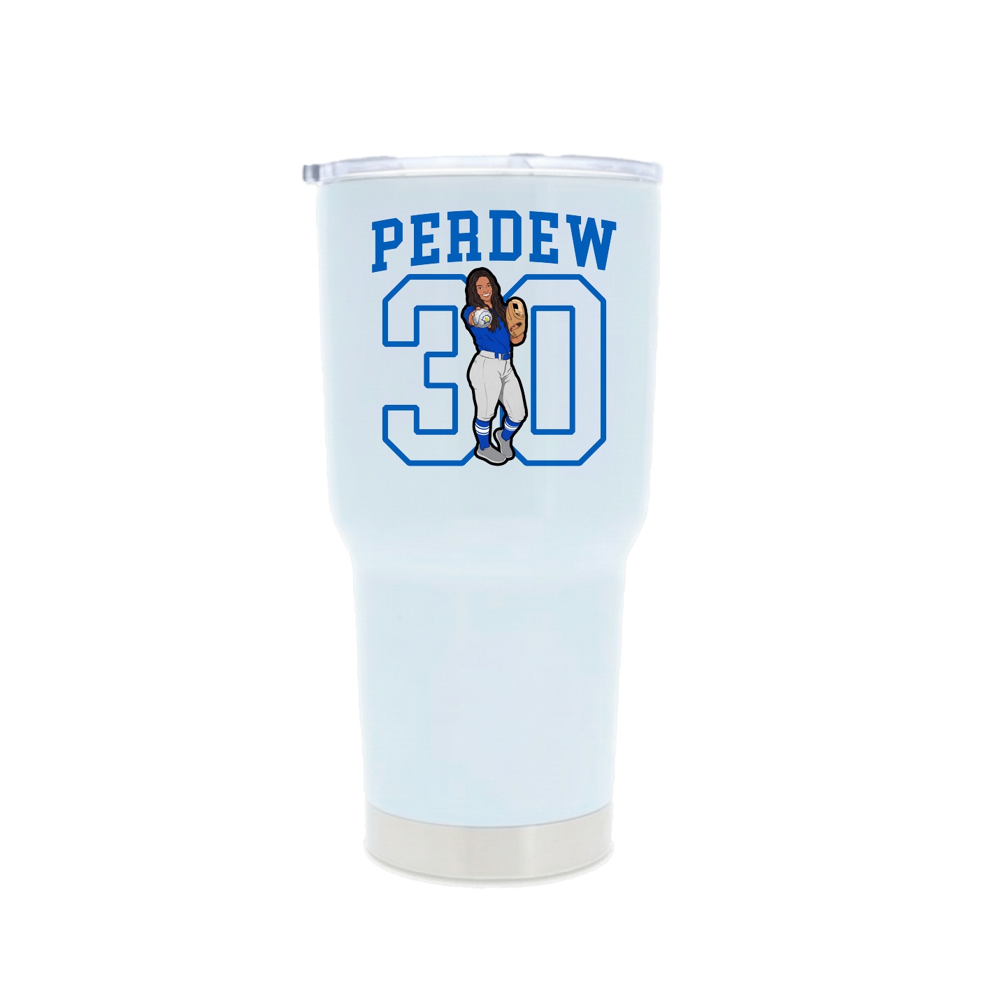 30oz Stainless Steel Tumbler — Shirsey in White