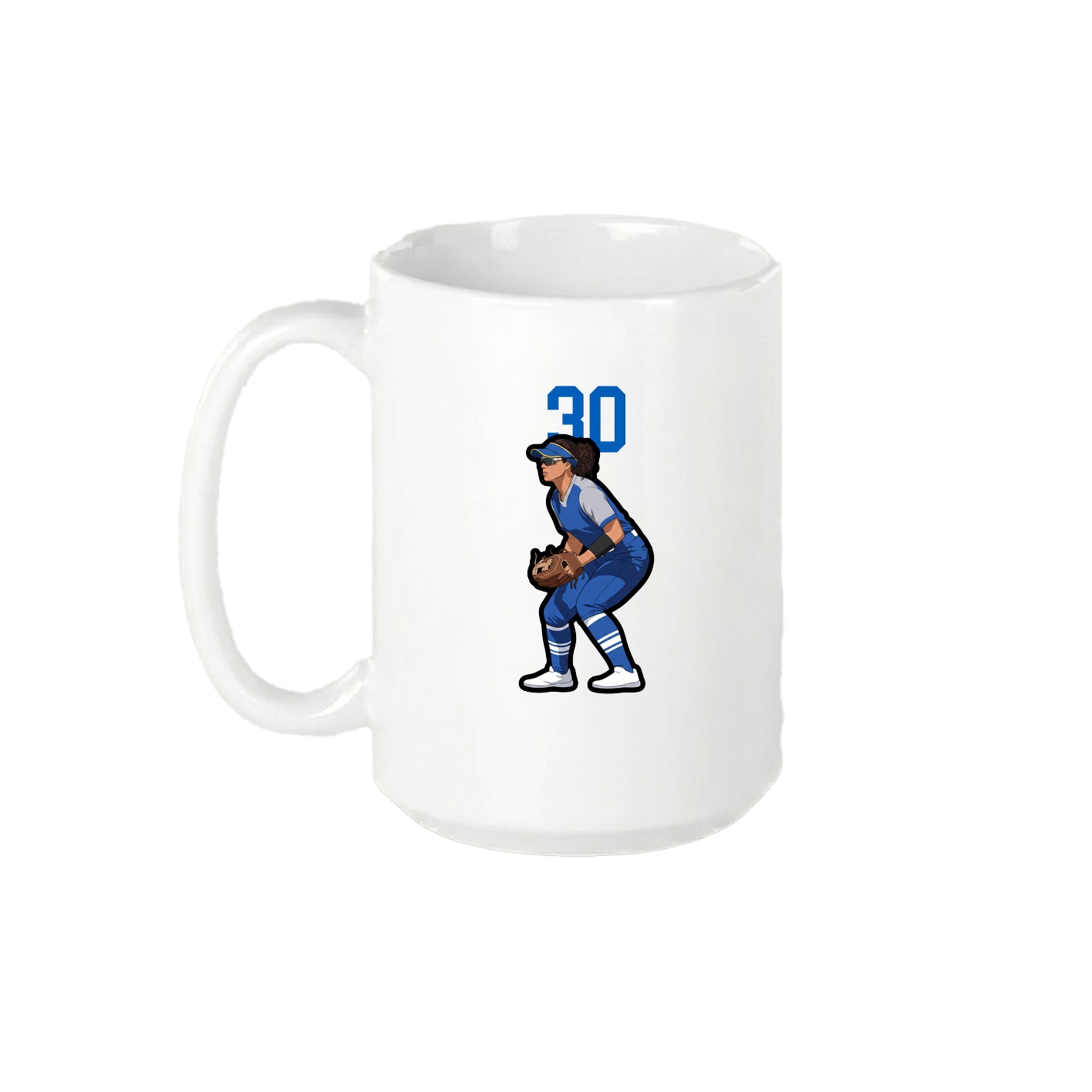 15oz Coffee Mug — Number Top in White
