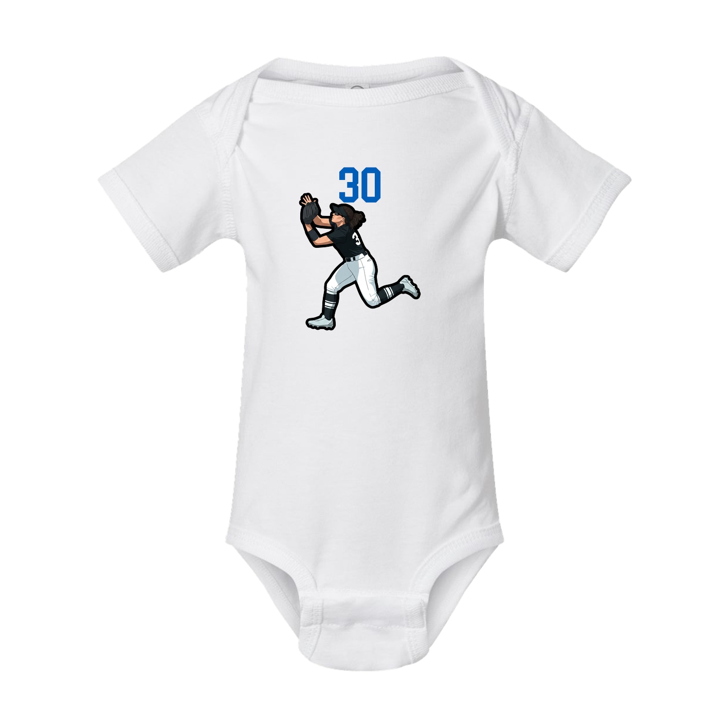 Baby Onesie — Number Top in White