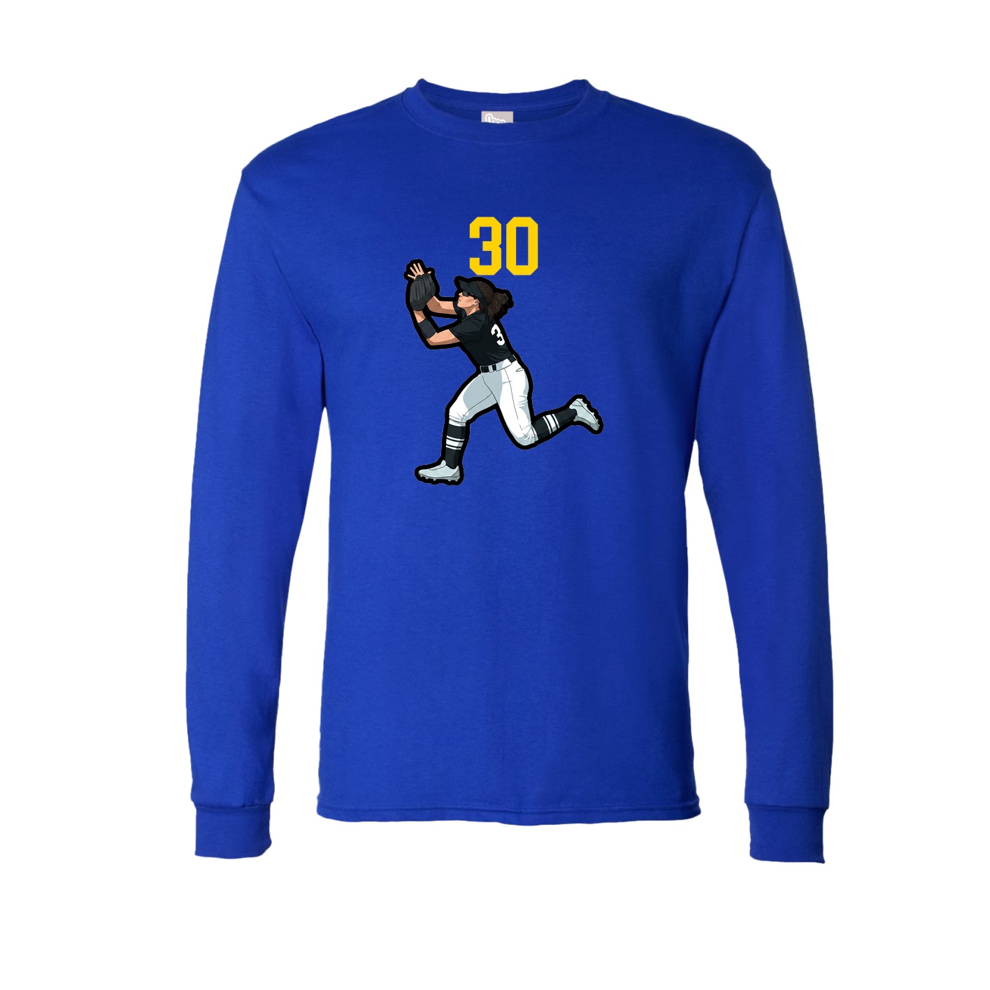 Long Sleeve Tee — Number Top in Royal