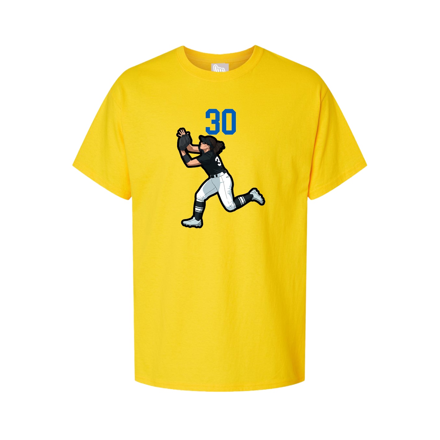 Youth Tee — Number Top in Gold