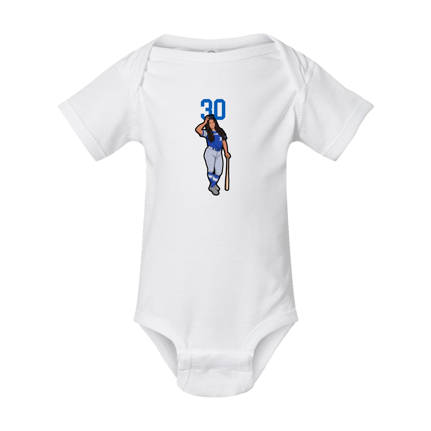 Baby Onesie — Number Top in White