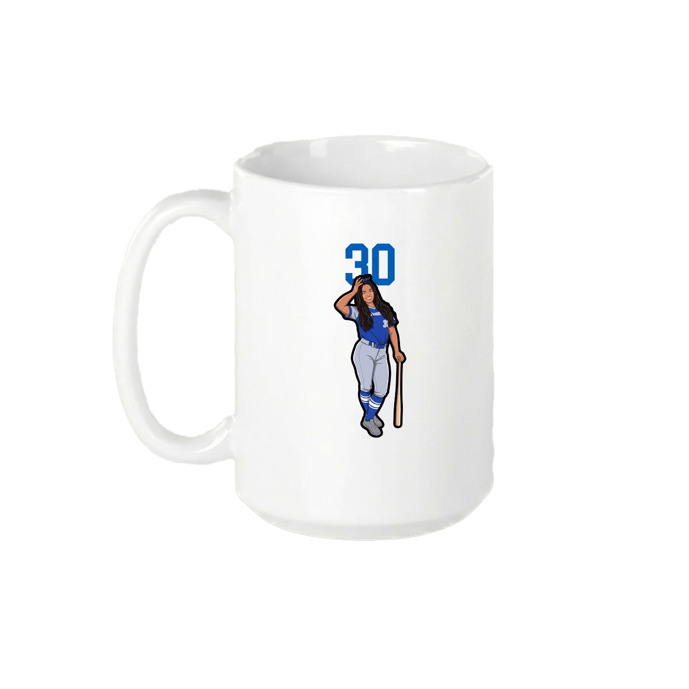 15oz Coffee Mug — Number Top in White