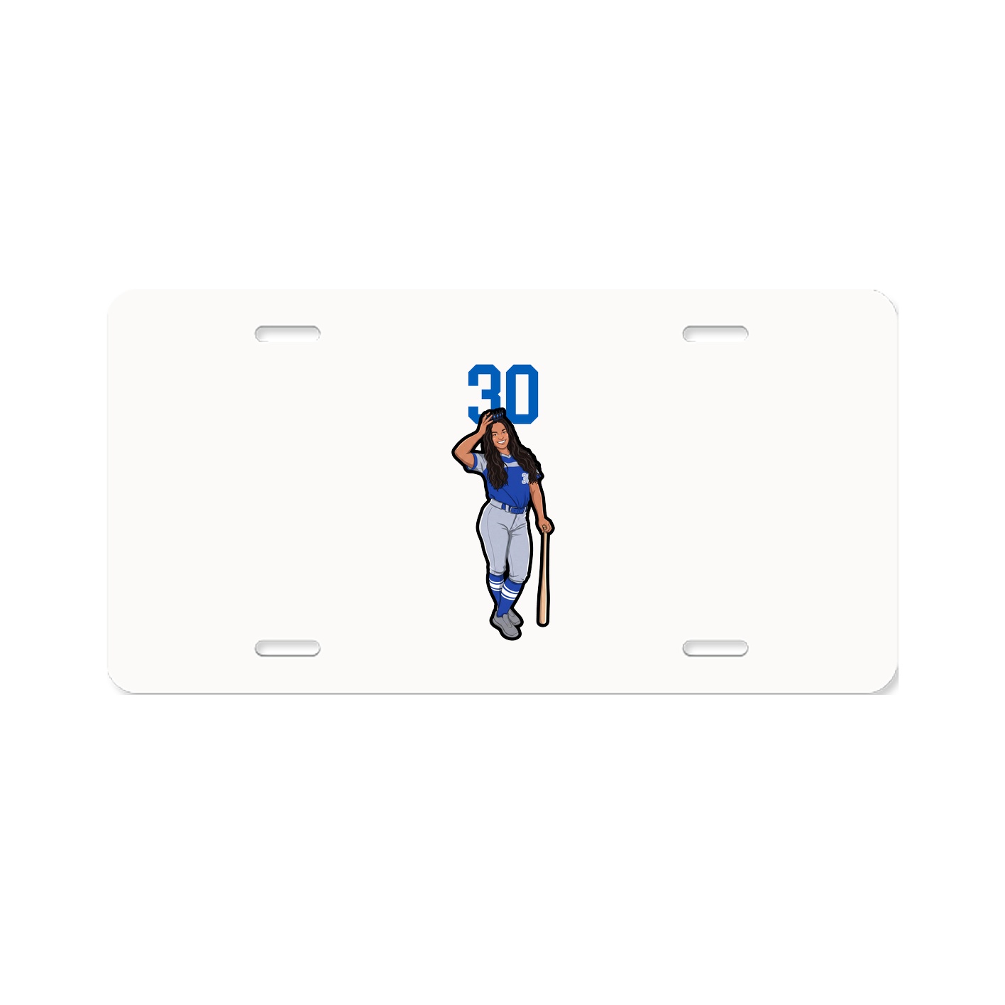 License Plate — Number Top in Classic