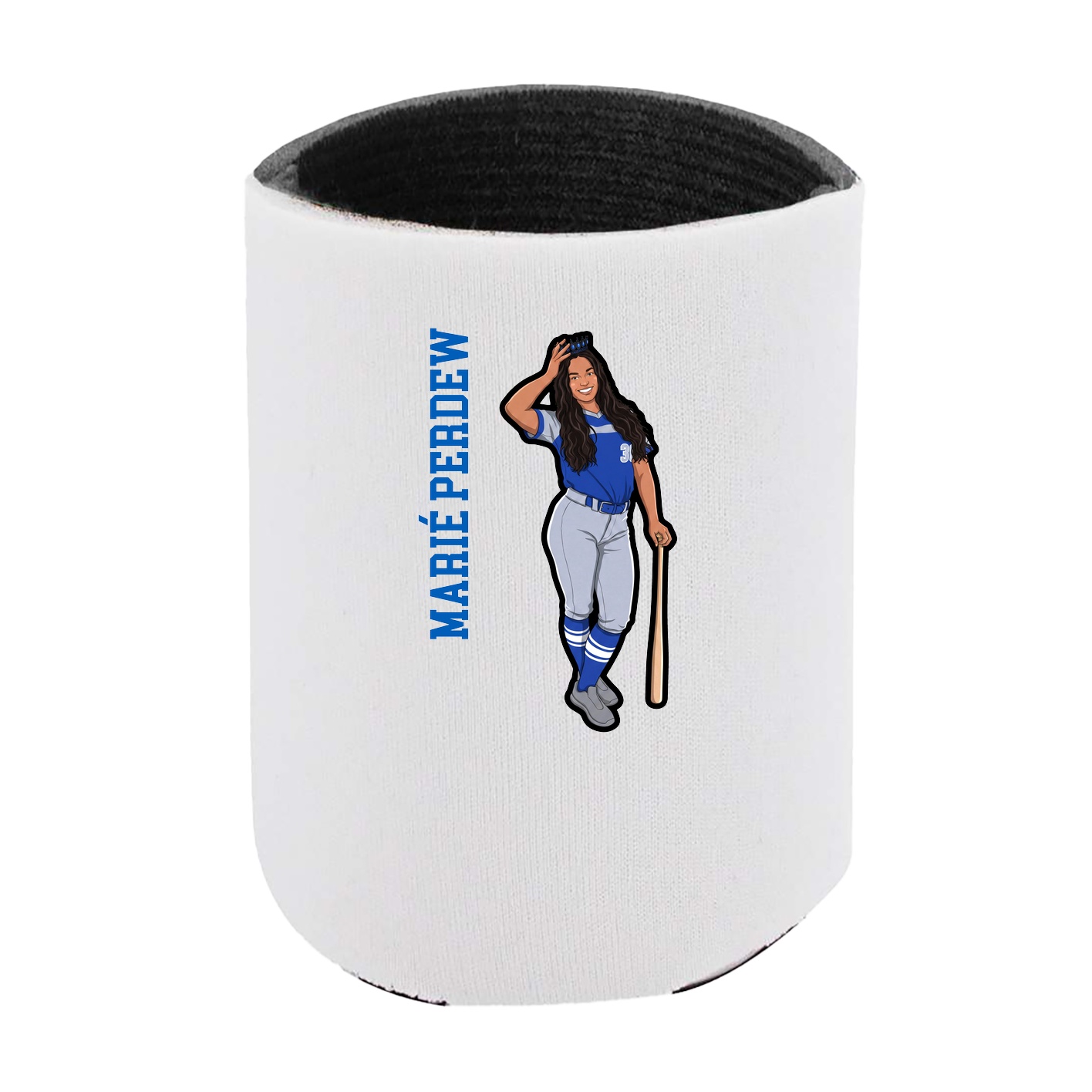 Can Holder — Name Vertical in White