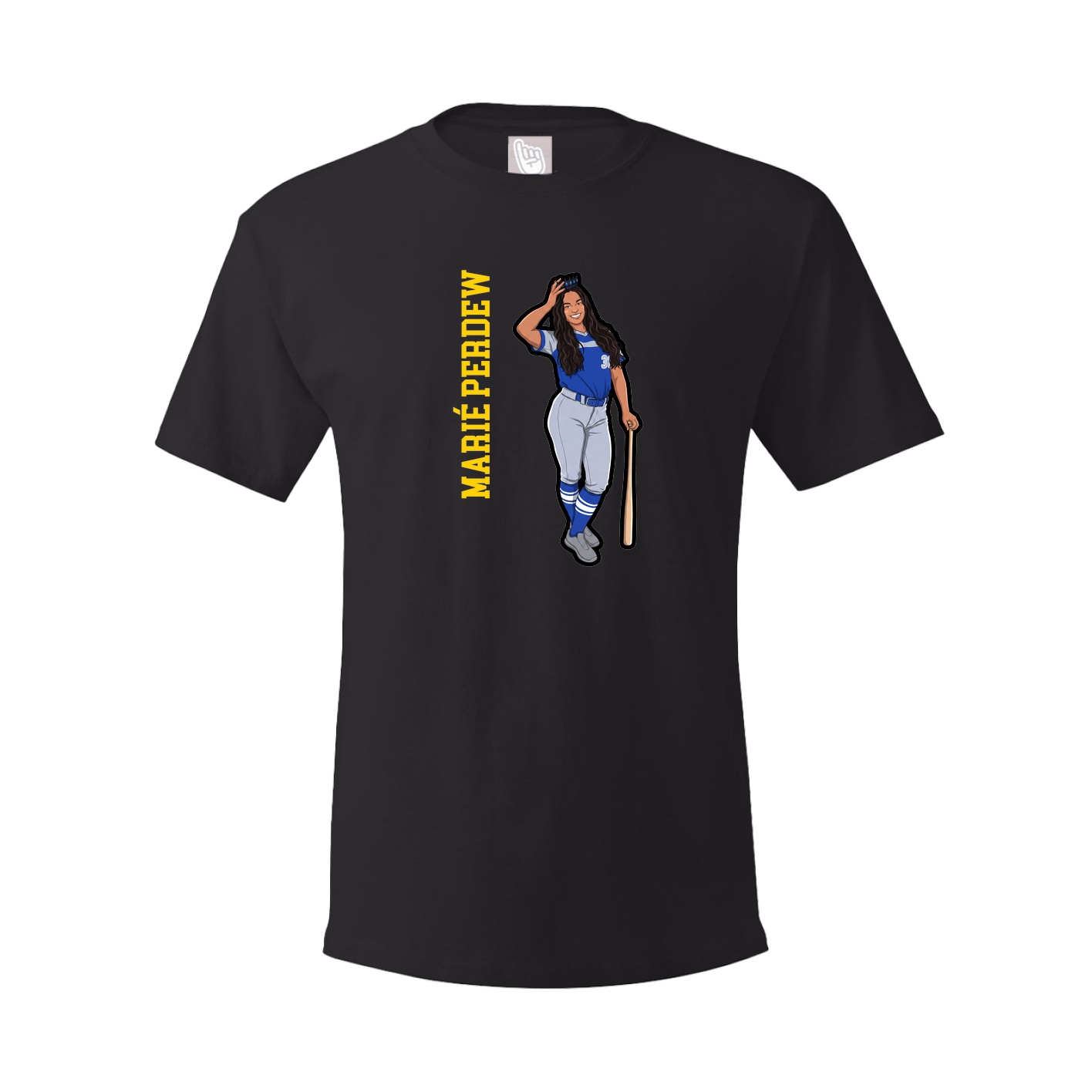 Tee — Name Vertical in Black