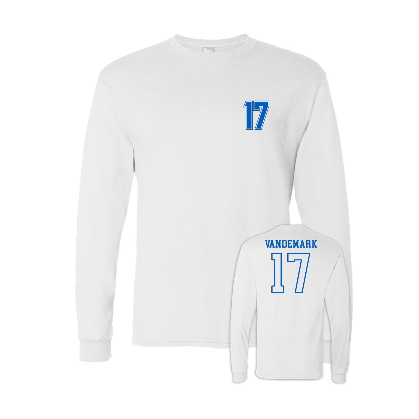 Long Sleeve Tee — Chest Back in White